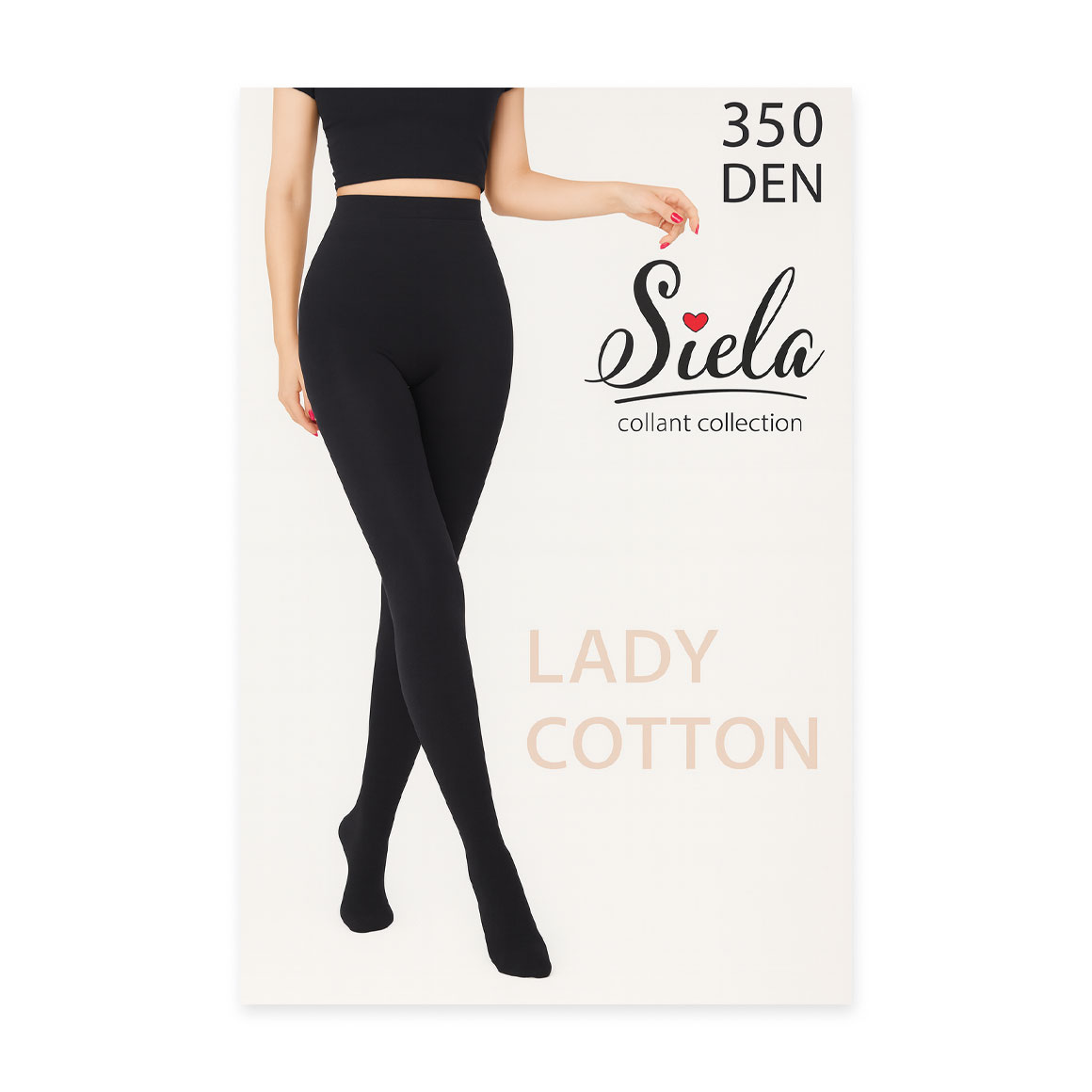 

Колготки жіночі Siela Lady Cotton, 350 DEN, Nero, розмір 5