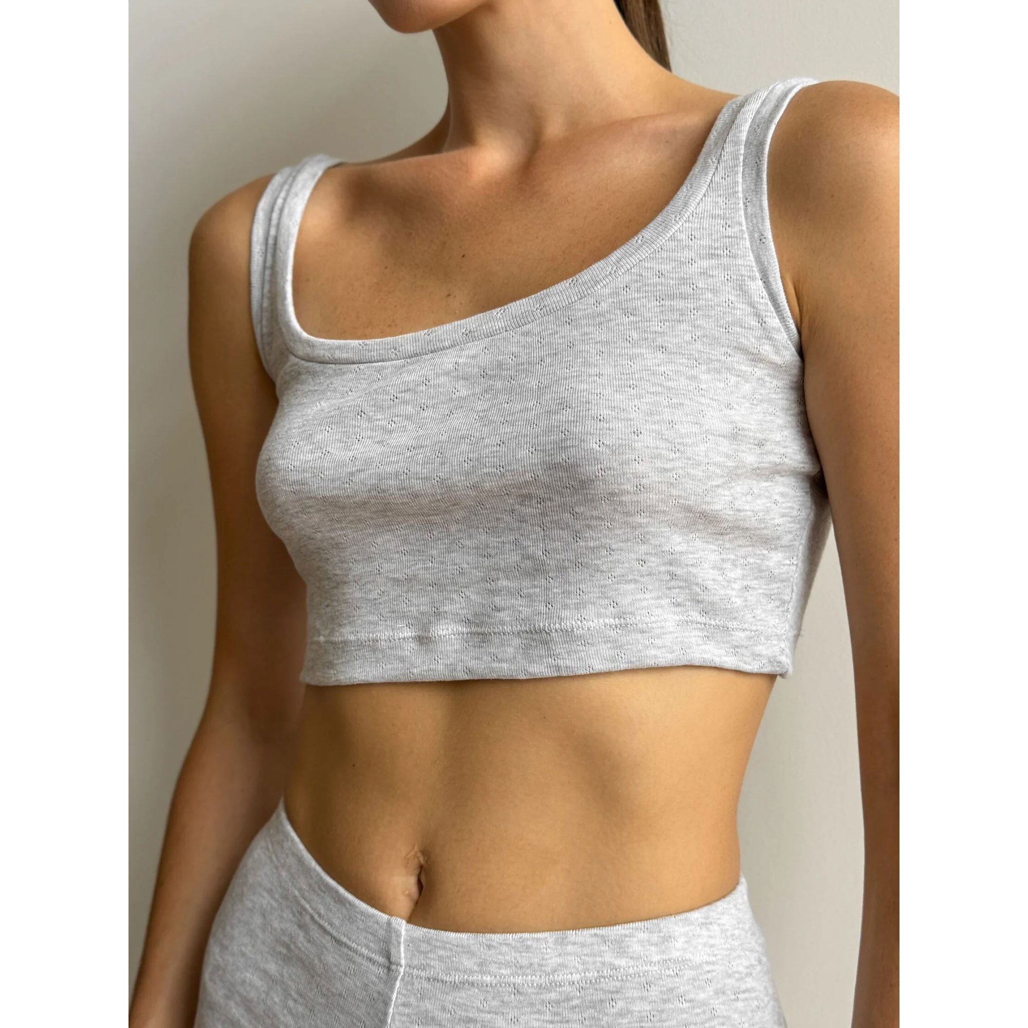 

Топ жіночий Miso Рібана, міні, сірий, розмір M (13644)