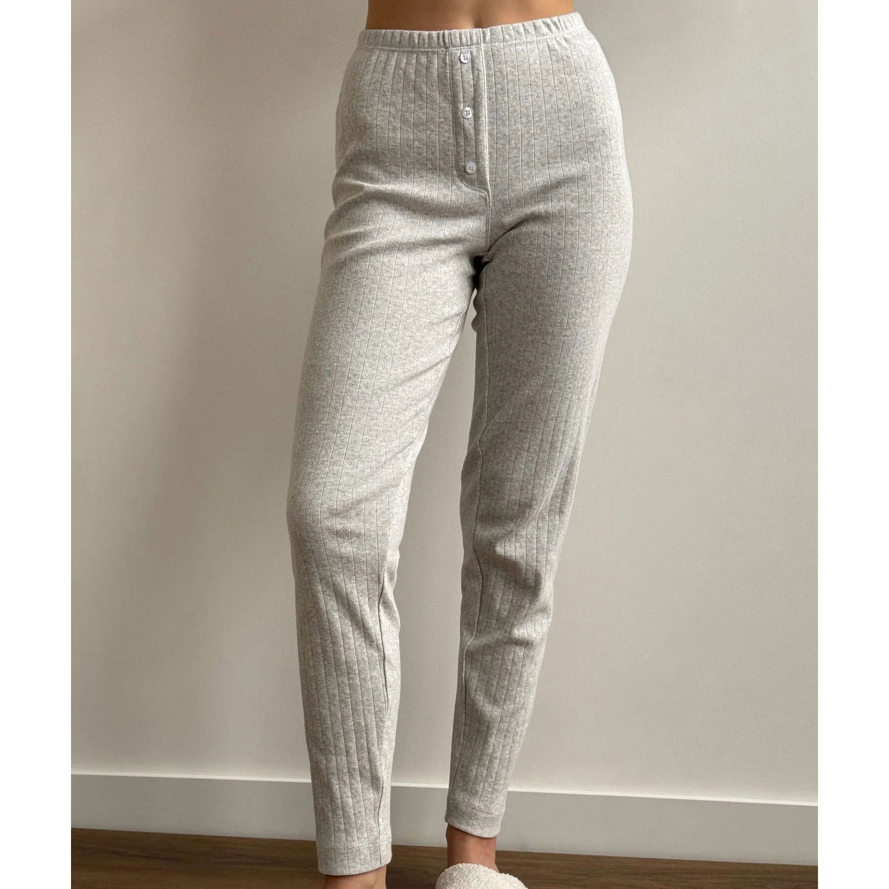 

Штани жіночі Miso Джогери, рібана, світло-сірі, розмір S (13852)