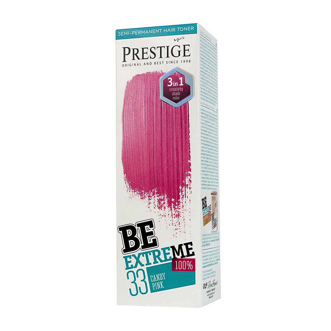 

Уцінка! Відтінковий бальзам для волосся Vip's Prestige Be Extreme 33 Цукерково-рожевий, 100 мл