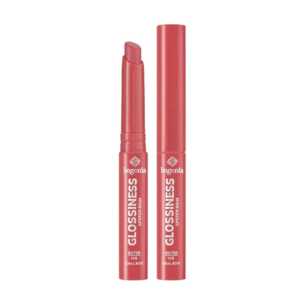 

Помада-бальзам для губ Bogenia Glossiness Lipstick Balm BG750, 006 Coral Rose, 2.5 г