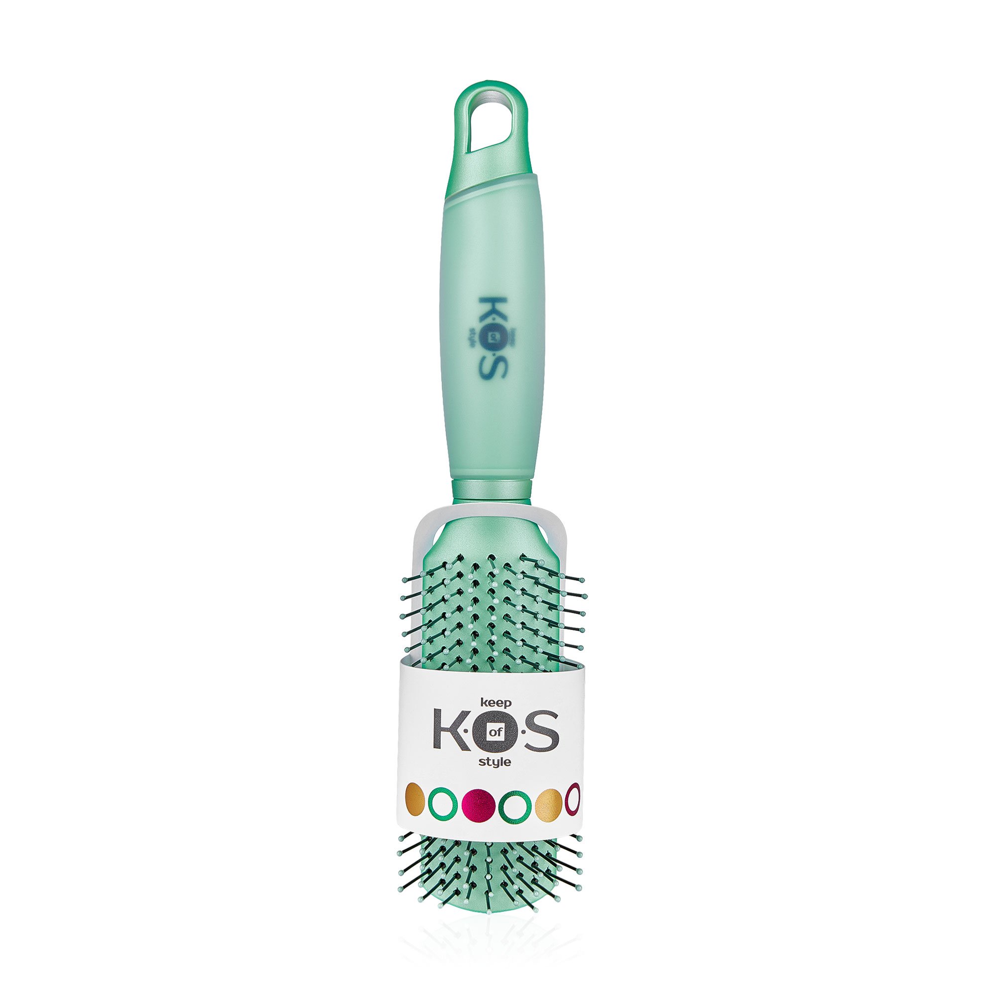 

Масажна щітка K.O.S з силіконовою ручкою, непродувна, зелена, 1 шт