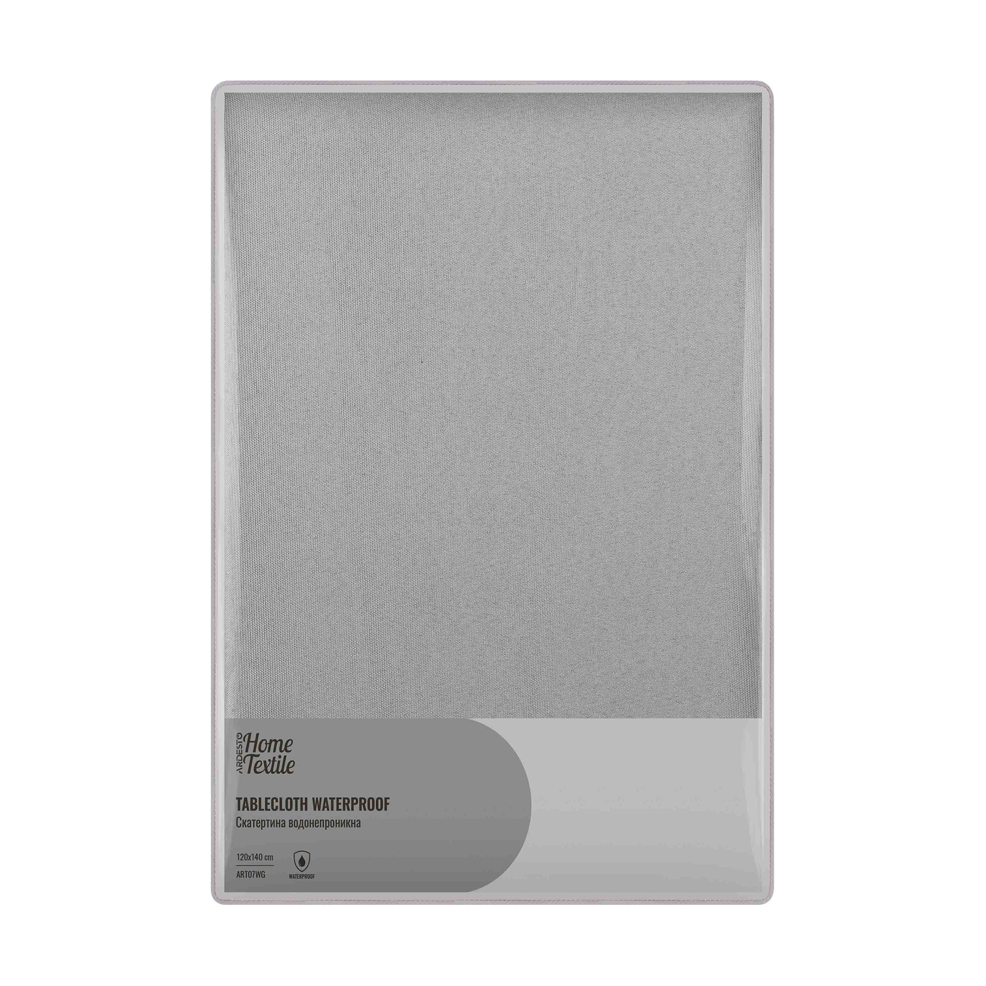 

Скатертина Ardesto Waterproof сіра, 120*140 см (ART07WG)
