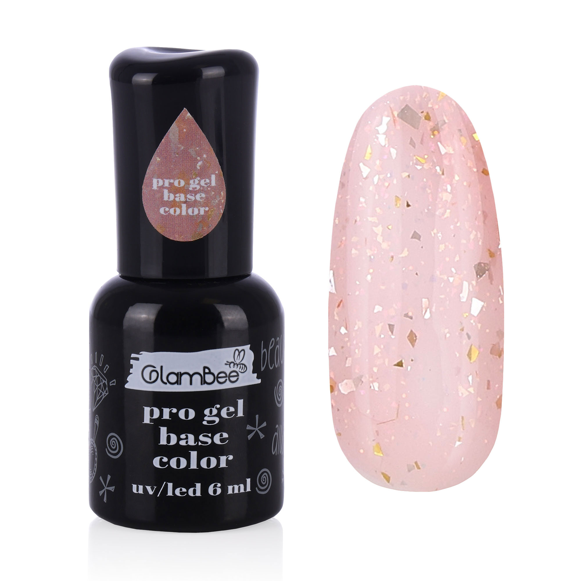 

Базове покриття для гель-лаку GlamBee ProGel Base Color 01, 6 мл