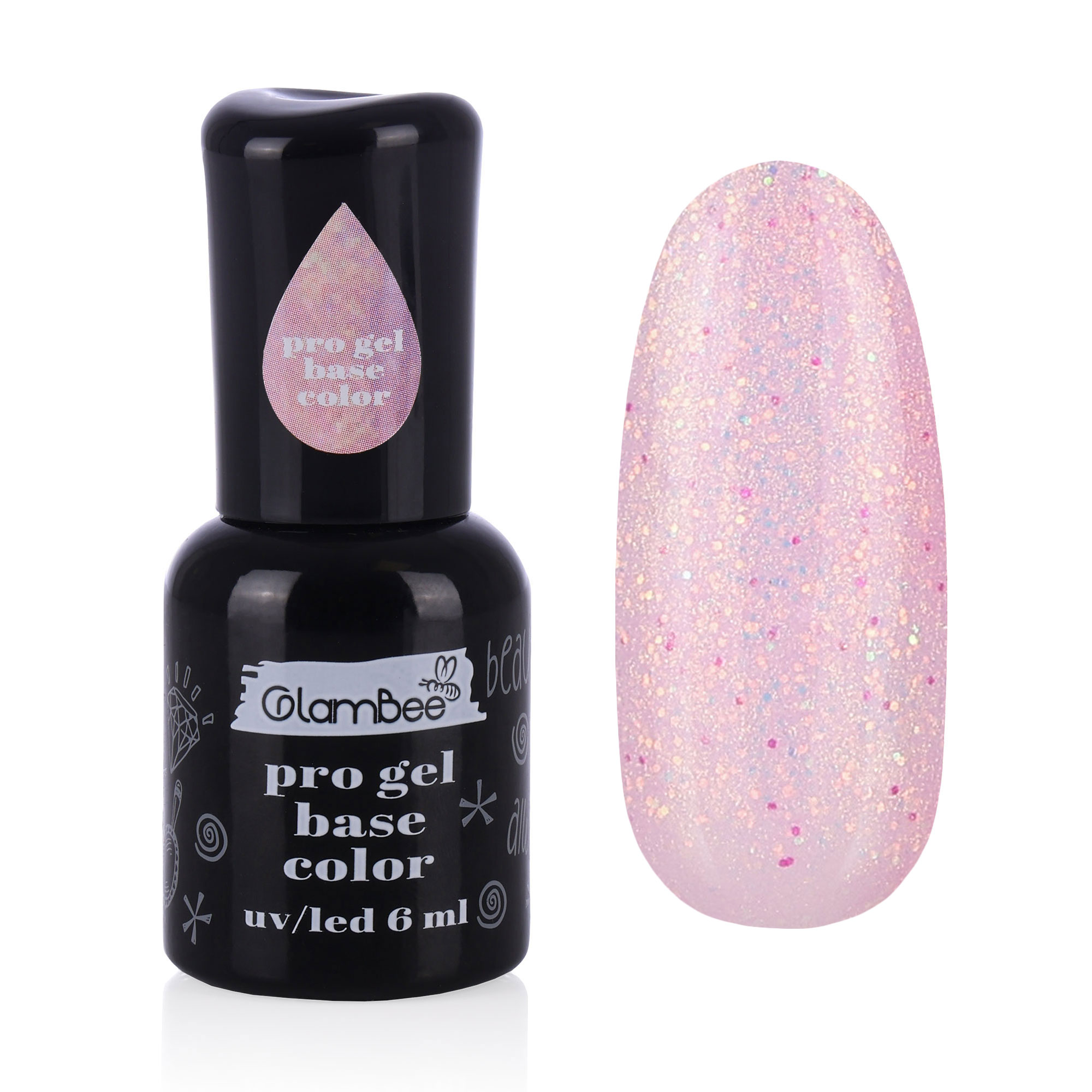 

Базове покриття для гель-лаку GlamBee ProGel Base Color 08, 6 мл