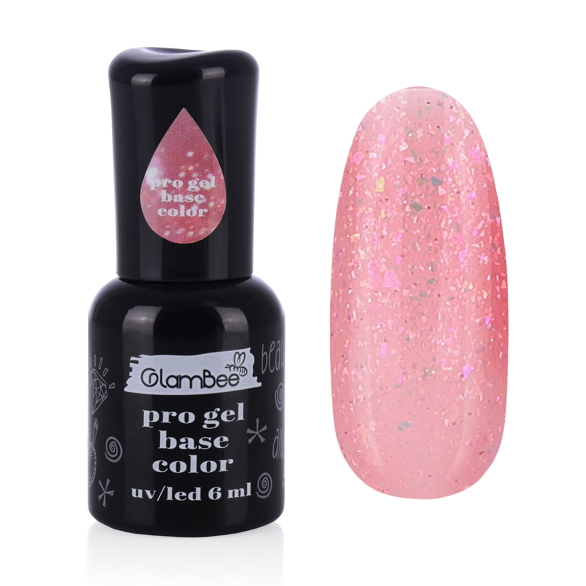 

Базове покриття для гель-лаку GlamBee ProGel Base Color 12, 6 мл