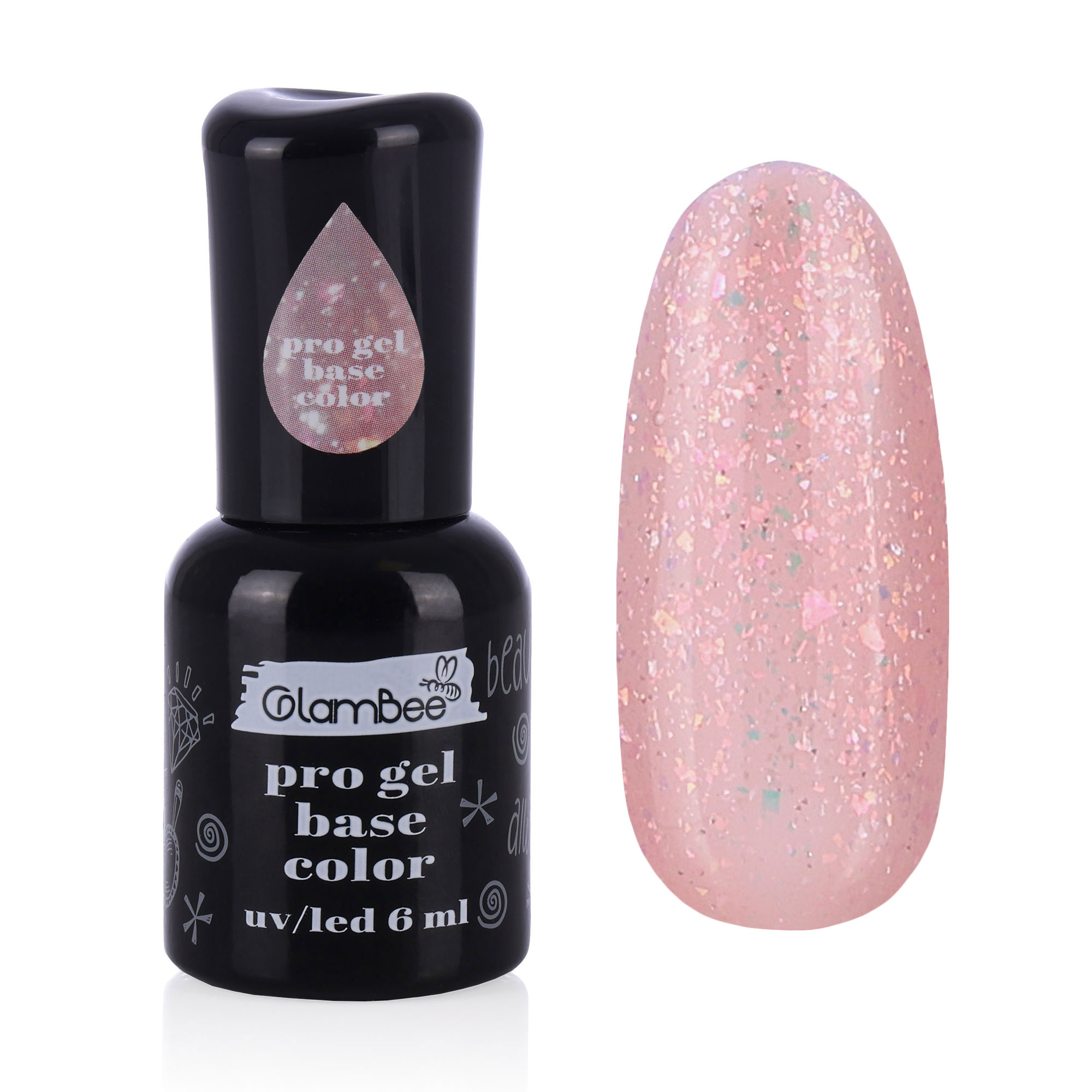 

Базове покриття для гель-лаку GlamBee ProGel Base Color 13, 6 мл