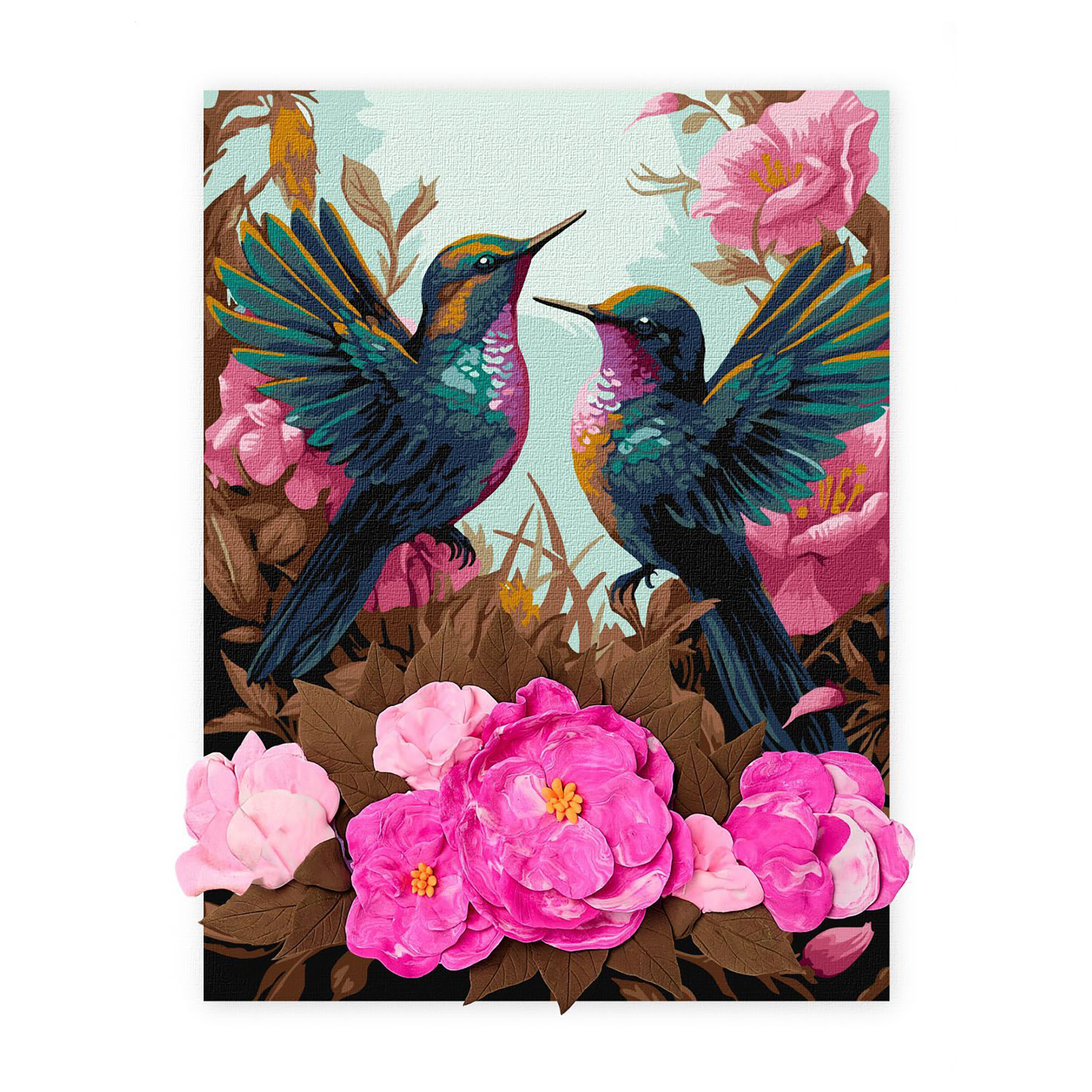 

Картина за номерами Ideyka Витончений колібрі з фарбами та повітряною глиною, 30*40 см (30004)