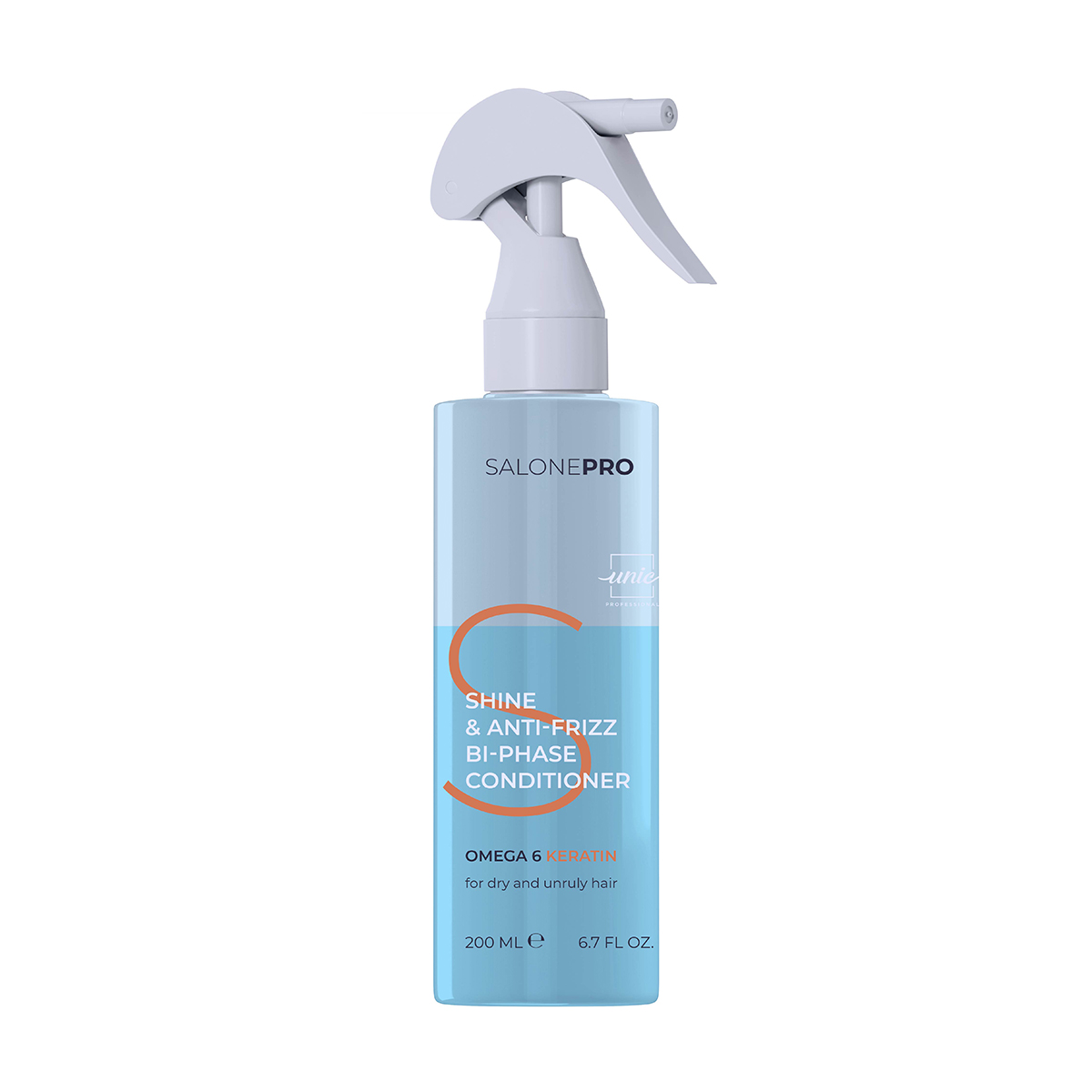 Двофазний кондиціонер для волосся Unic Salone Pro Shine & Anti-Frizz Bi-Phase Conditioner, 200 мл