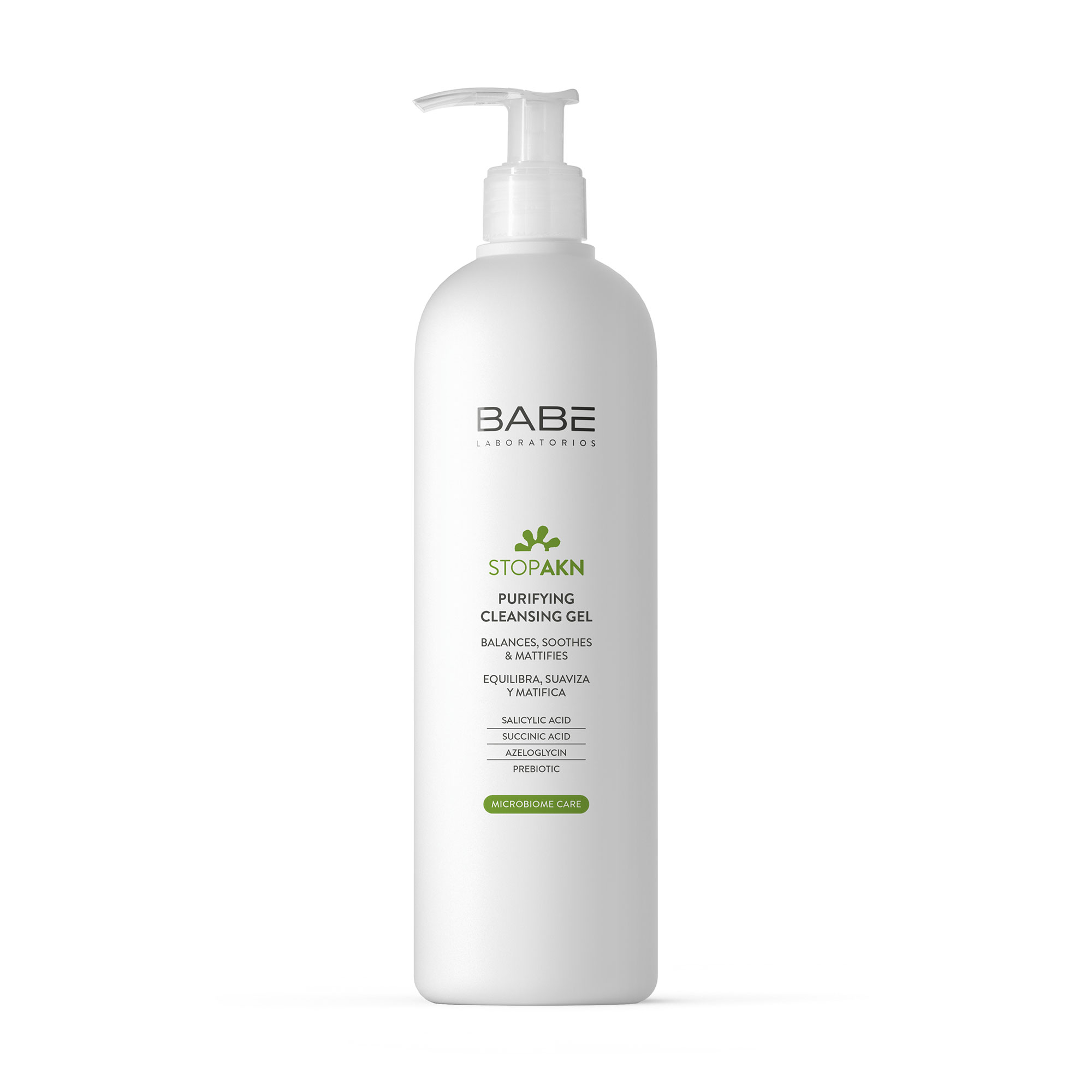Очищувальний гель для вмивання BABE Laboratorios Stop Akn Purifying Cleansing Gel для жирної та проблемної шкіри, 400 мл