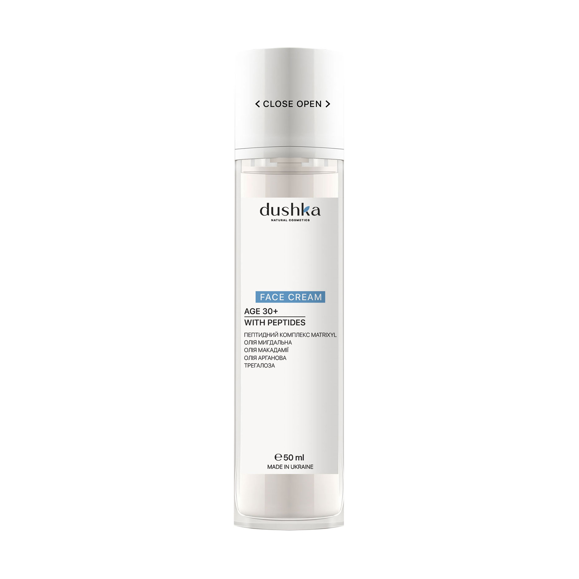 

Крем для обличчя Dushka Face Cream з пептидами, від 30 років, 50 мл