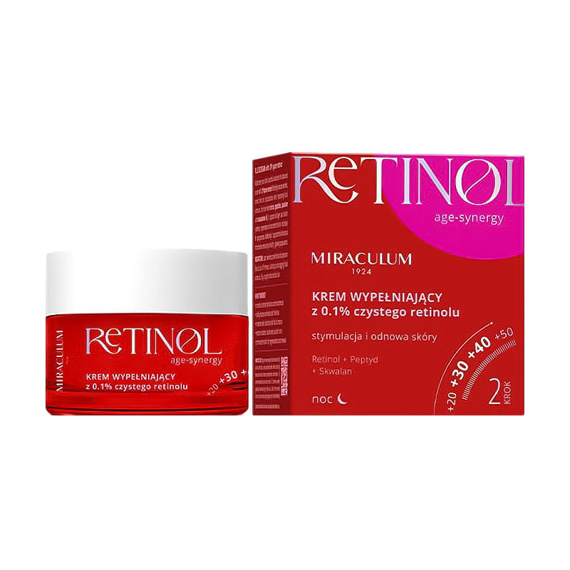 

Нічний крем для обличчя Miraculum Retinol Age-Synergy Filler Cream Step 2 з 0.1% чистим ретинолом, 50 мл