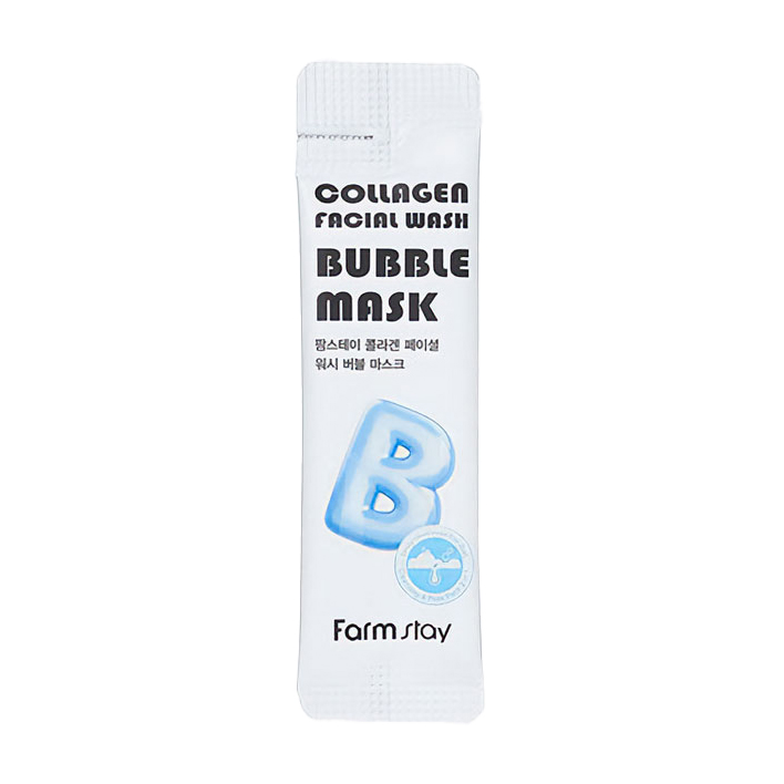 

Бульбашкова маска для обличчя FarmStay Collagen Facial Wash Bubble Mask з колагеном, 5 мл (саше)