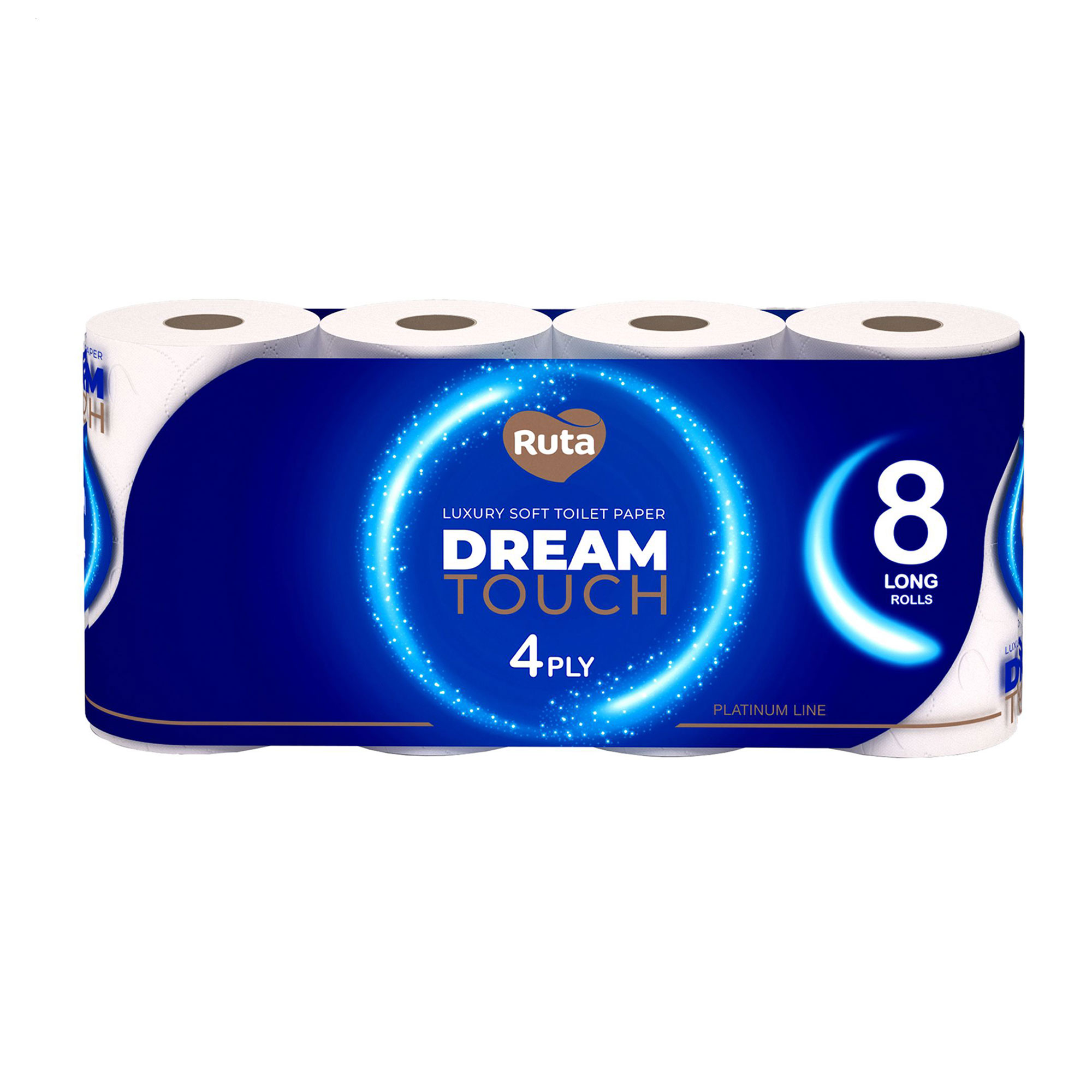 

Уцінка! Туалетний папір RUTA Dream Touch білий, 4-шаровий, 8 рулонів