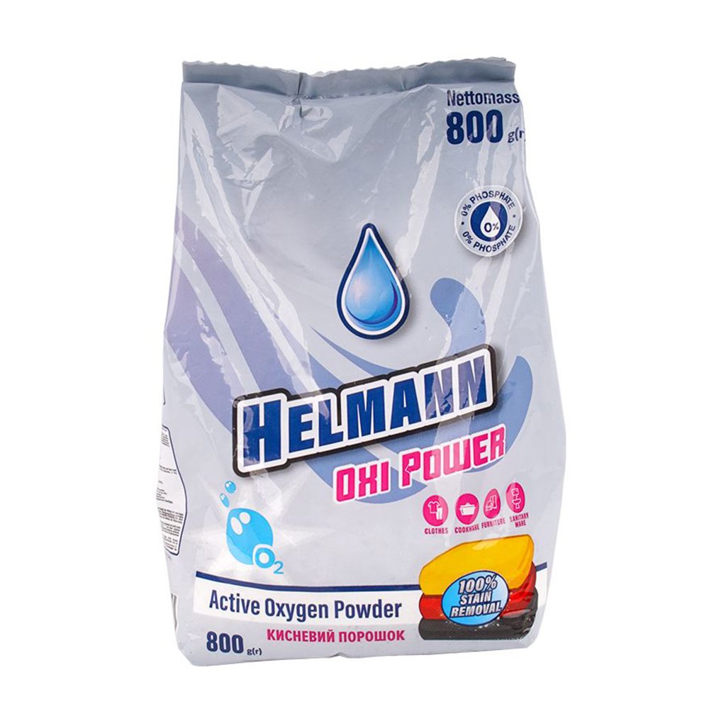 

Уцінка! Кисневий порошок Helmann Oxi Power для всіх типів прання, 800 г