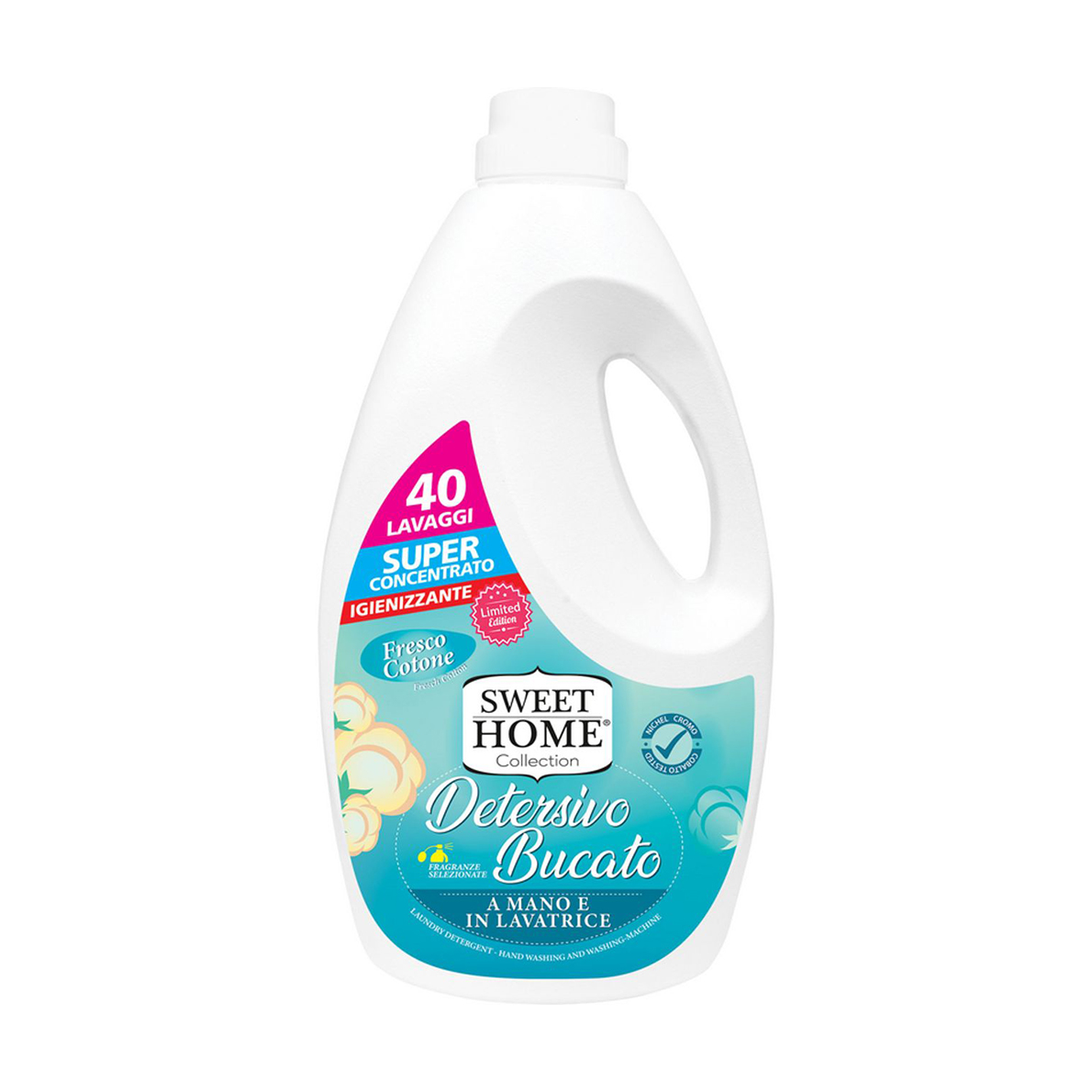 

Уцінка! Гель для прання Sweet Home Fresh Cotton 40 циклів прання, 2 л