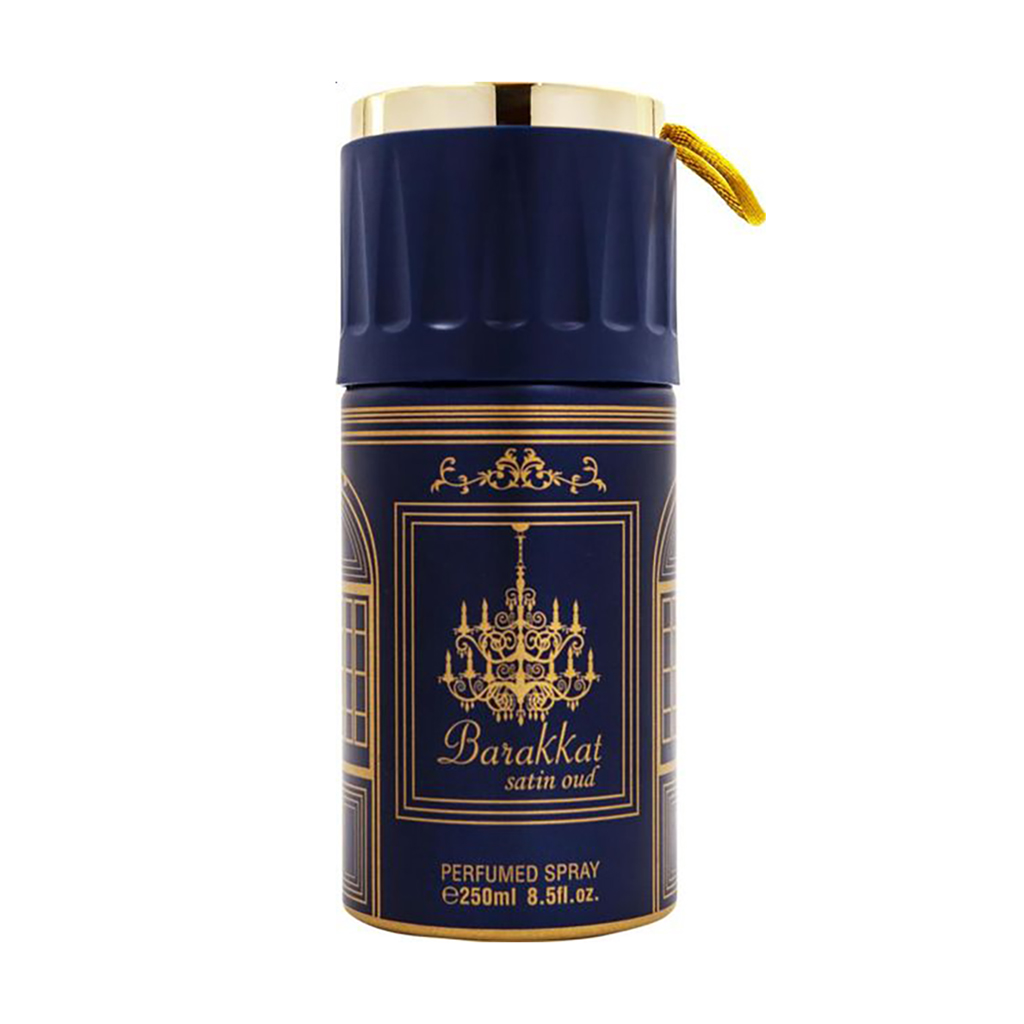 

Парфумований дезодорант-спрей Fragrance World Barakkat Satin Oud унісекс, 250 мл