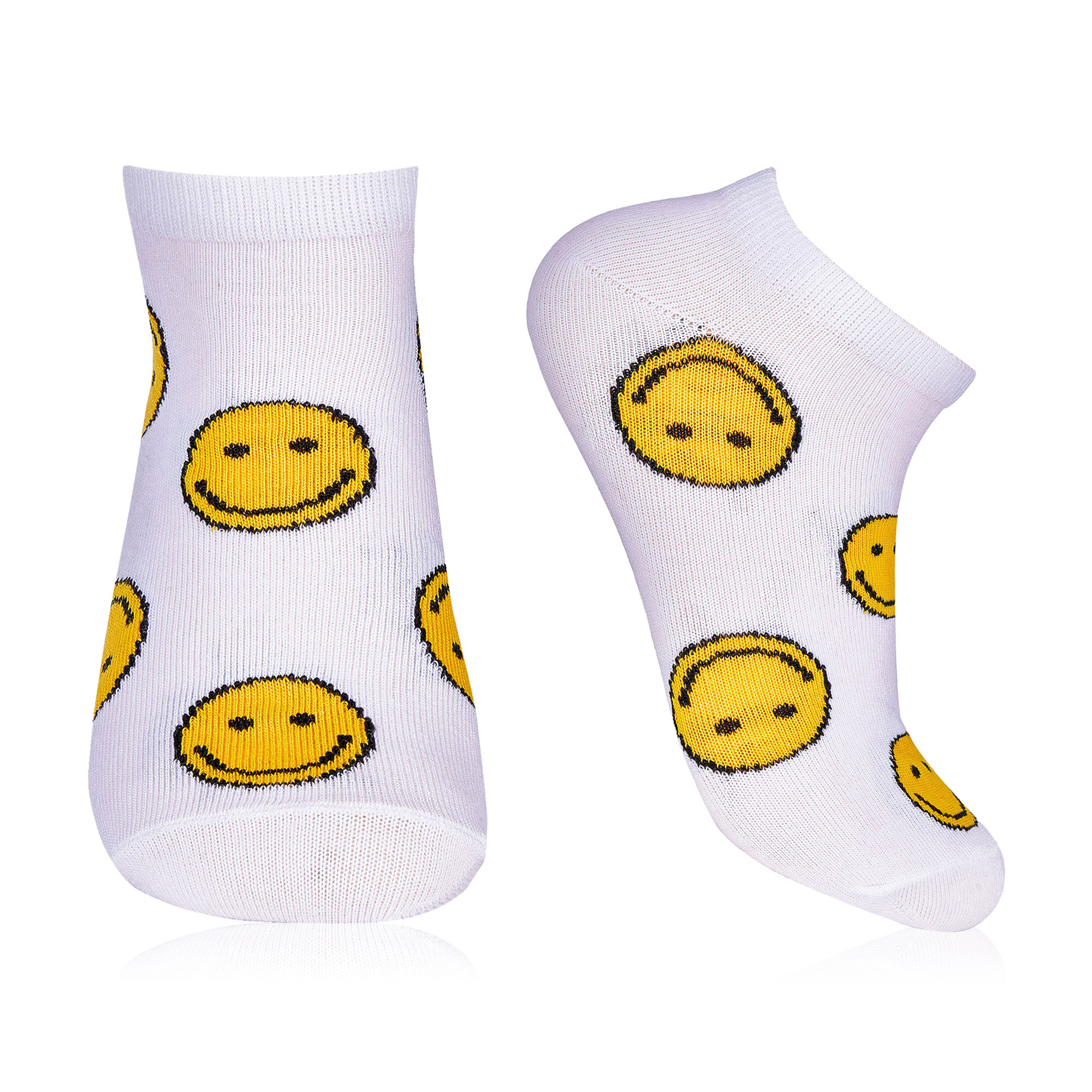 

Шкарпетки жіночі AmiGA Смайли, укорочені, білі, розмір 23-25