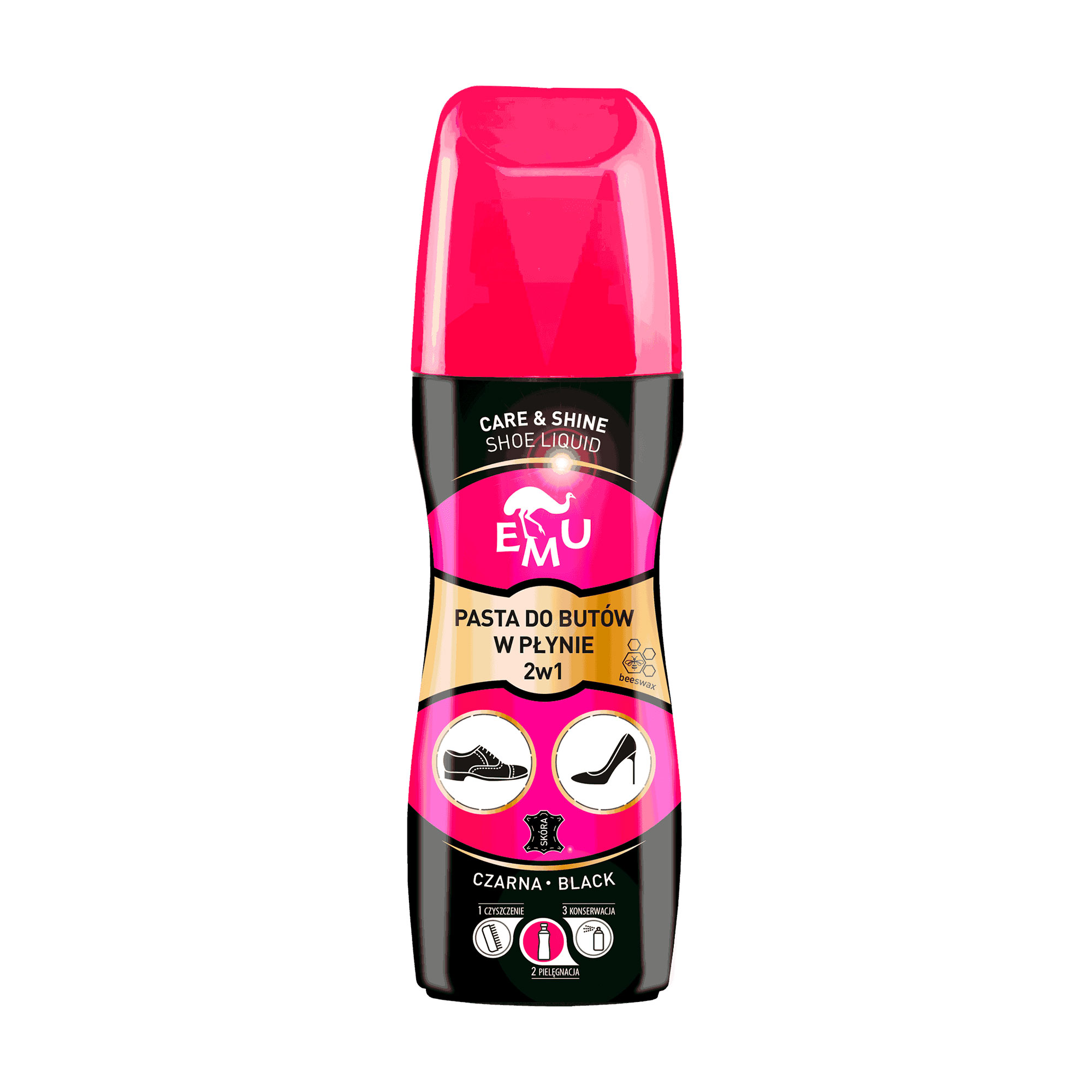 

Крем для взуття 2 в 1 EMU Care & Shine Shoe Liquid, Black, 75 мл