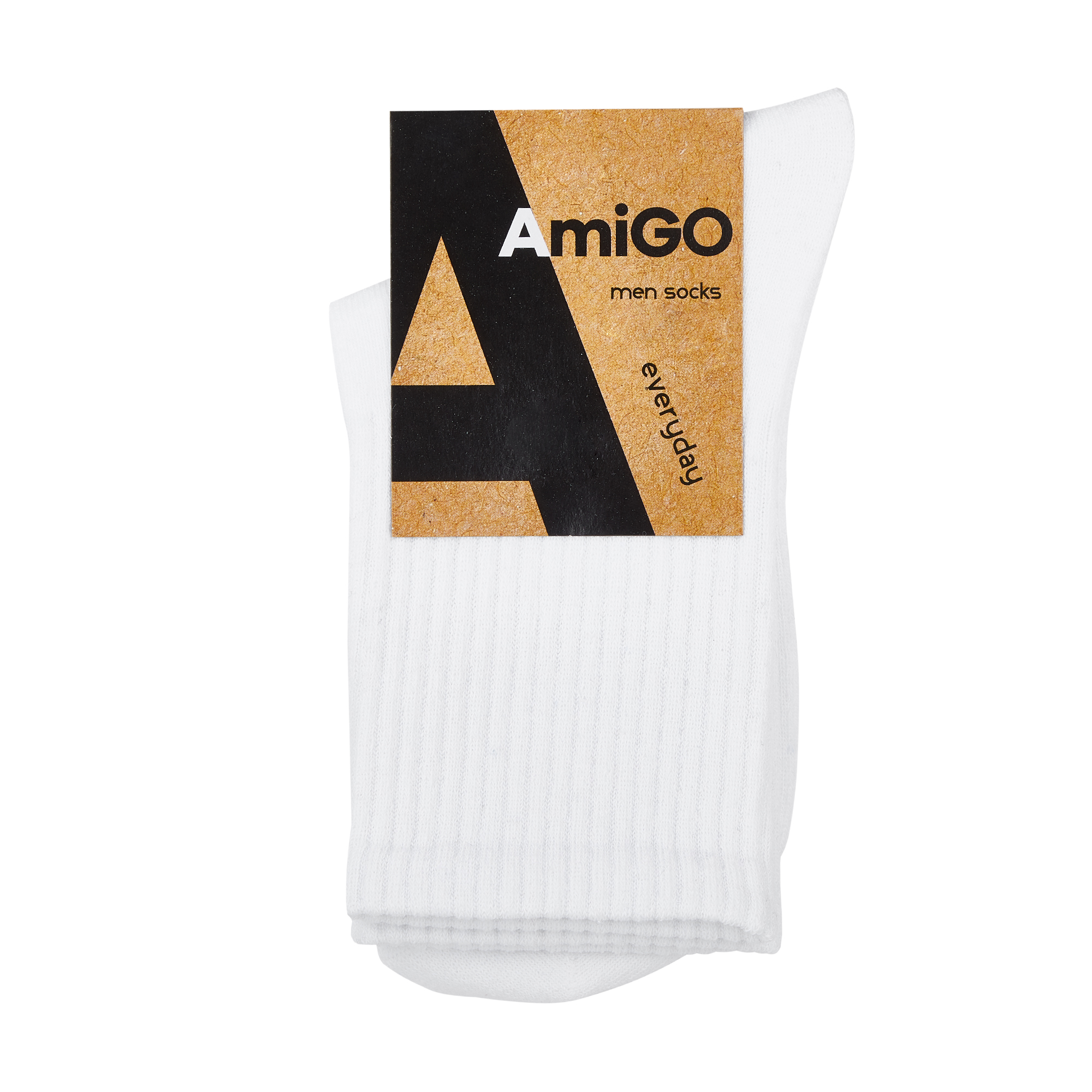 

Шкарпетки чоловічі AmiGO високі, спорт, білі, розмір 29