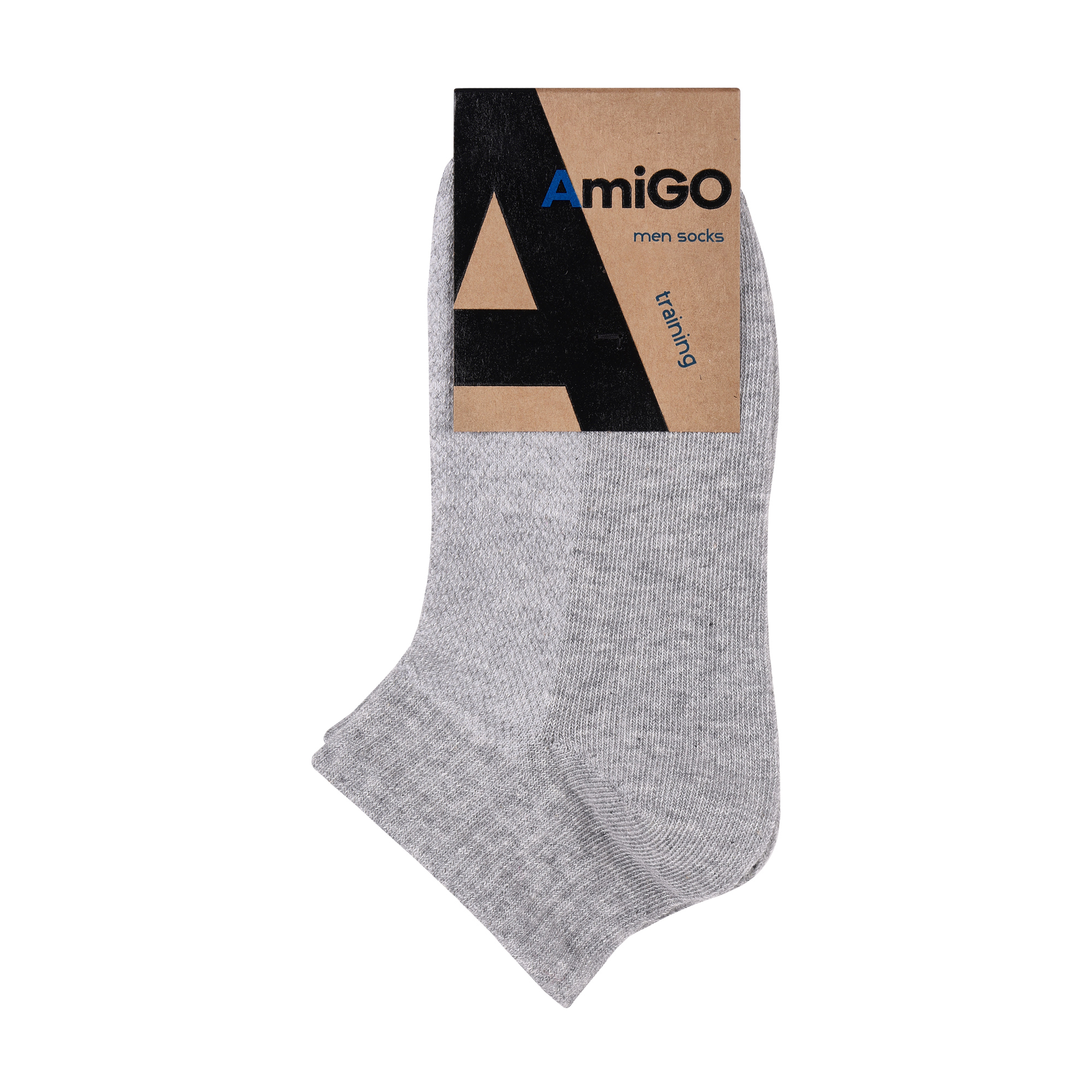 

Шкарпетки чоловічі AmiGO низькі, спортивні, сірі, розмір 25