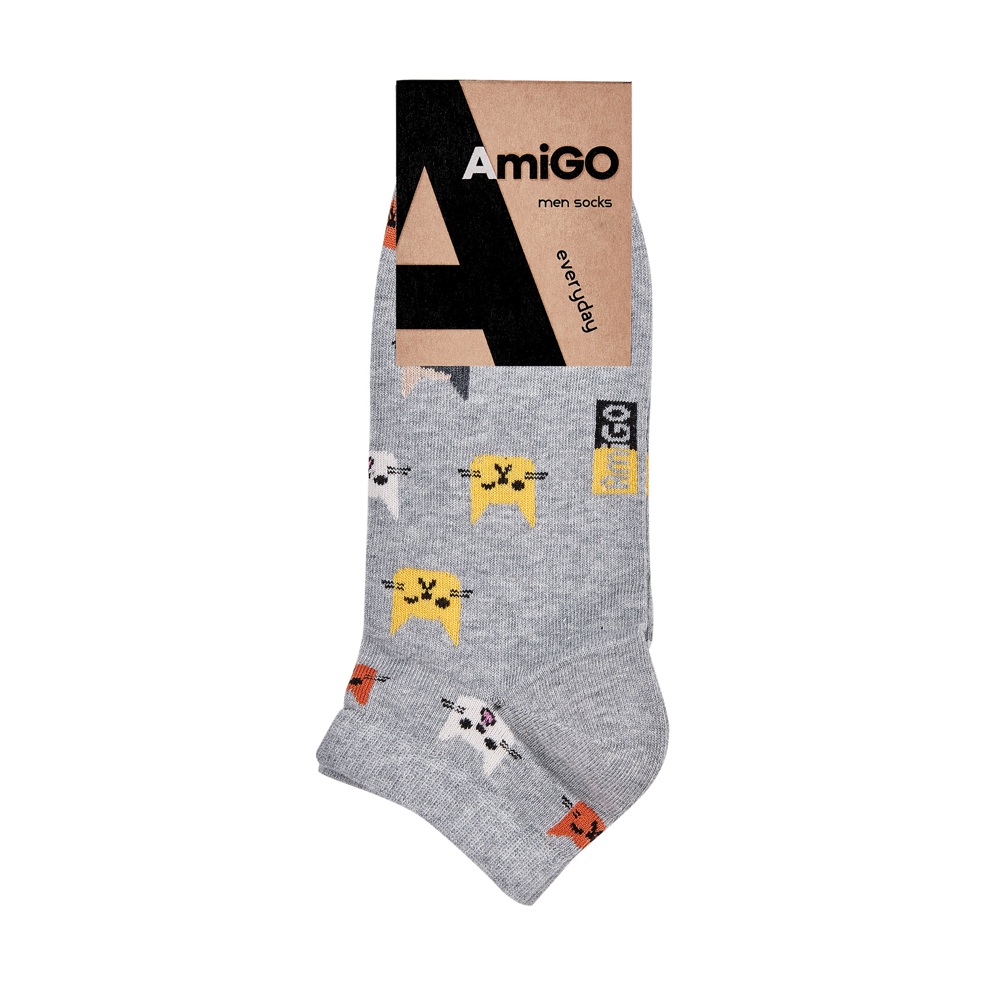 

Шкарпетки чоловічі AmiGO коти, розмір 25