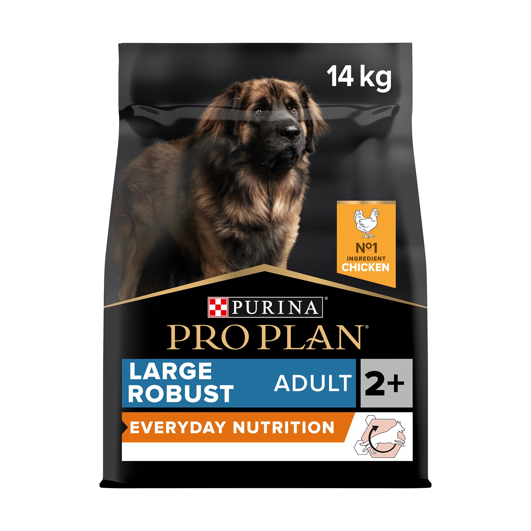 

Сухий корм для дорослих собак великих порід Pro Plan Large Robust Adult 2+ Everyday Nutrion з куркою, 14 кг
