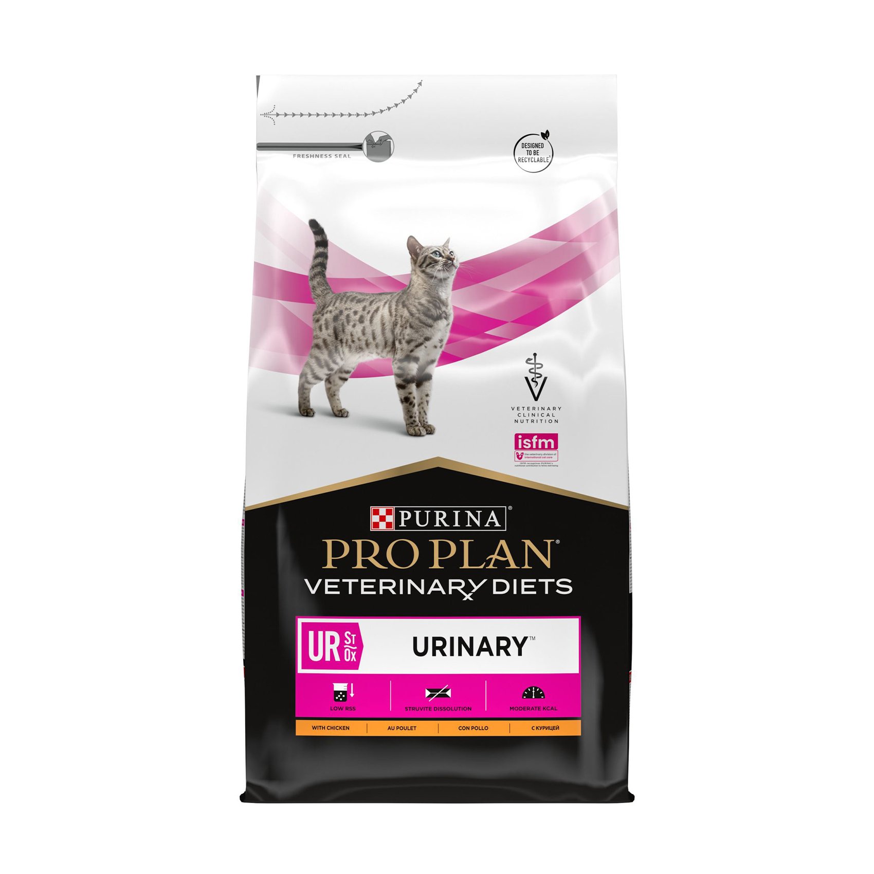 

Сухий корм для дорослих котів Pro Plan Veterinary Diets UR ST/OX Urinary для розчинення та зниження утворення струвітних каменів, з куркою, 5 кг