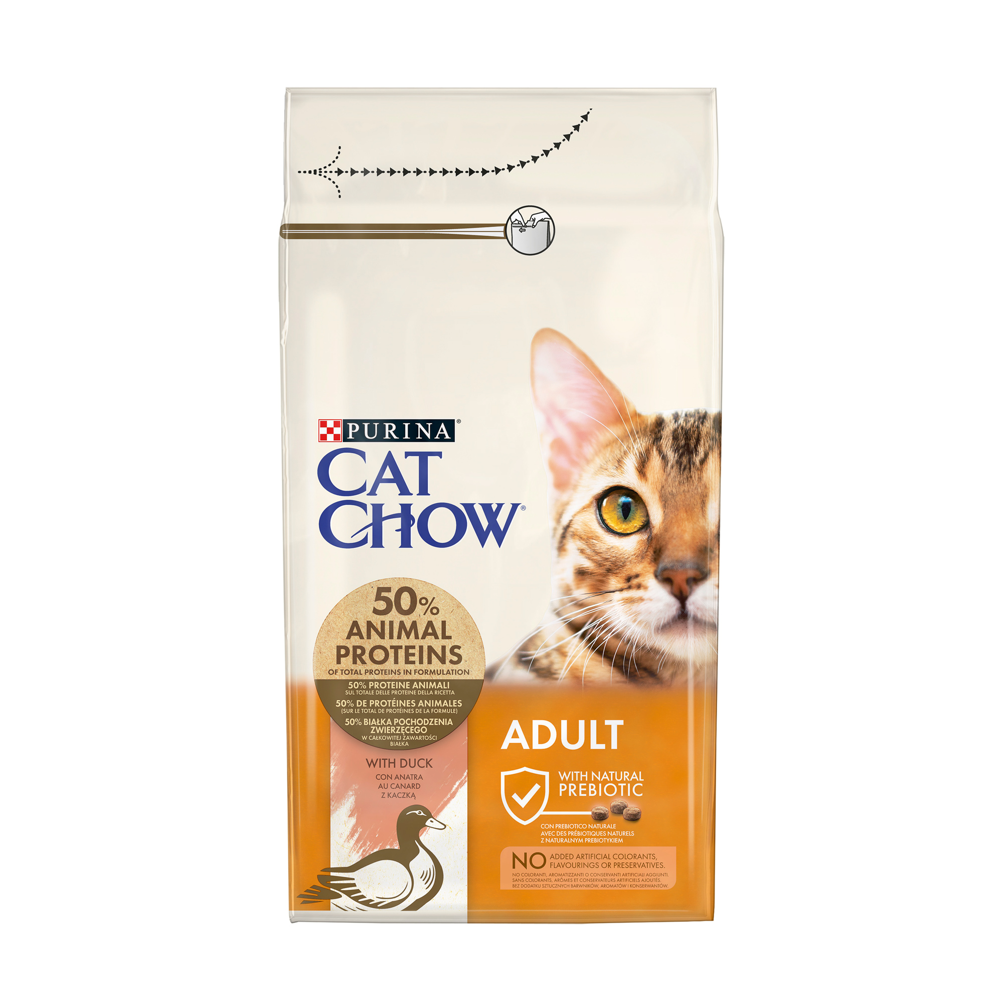

Уцінка! Сухий корм для дорослих котів Cat Chow Adult з качкою, 1.5 кг