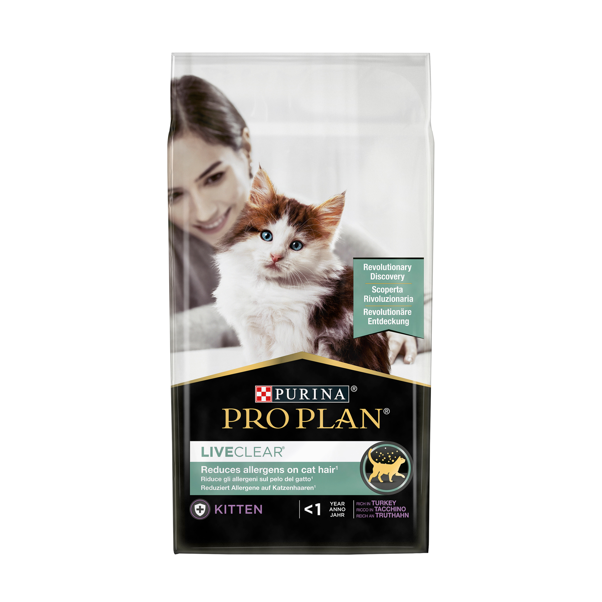 

Уцінка! Сухий корм для кошенят до 1 року Pro Plan LiveClear Kitten <1 для зменшення алергенів на шерсті, з індичкою, 1.4 кг