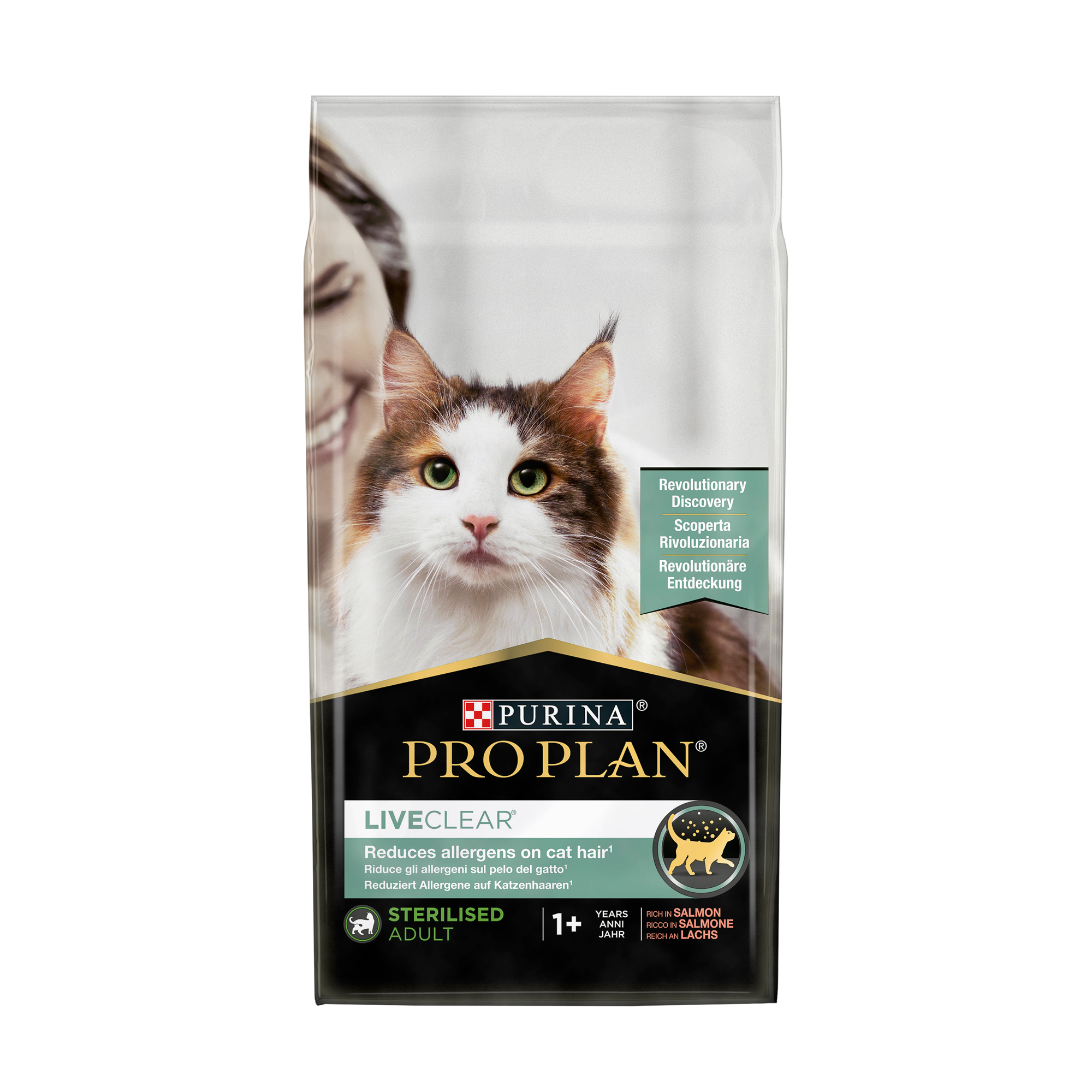 

Сухий корм для котів від 1 року Pro Plan LiveClear Sterilised Adult 1+ для зменшення алергенів на шерсті та після стерилізації, з лососем, 1.4 кг