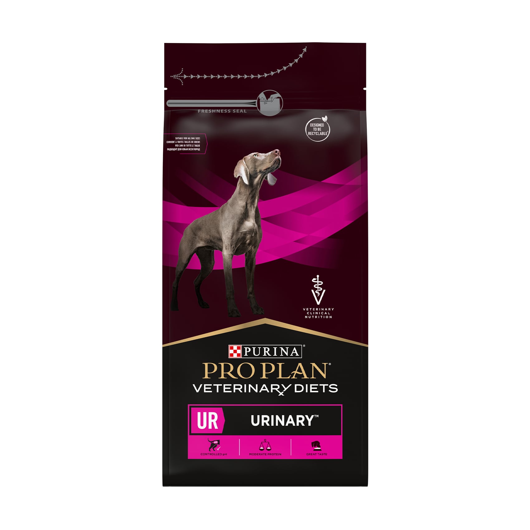 

Сухий корм для дорослих собак Pro Plan Veterinary Diets UR Urinary для розчинення та зниження утворення струвітних каменів, 1.5 кг