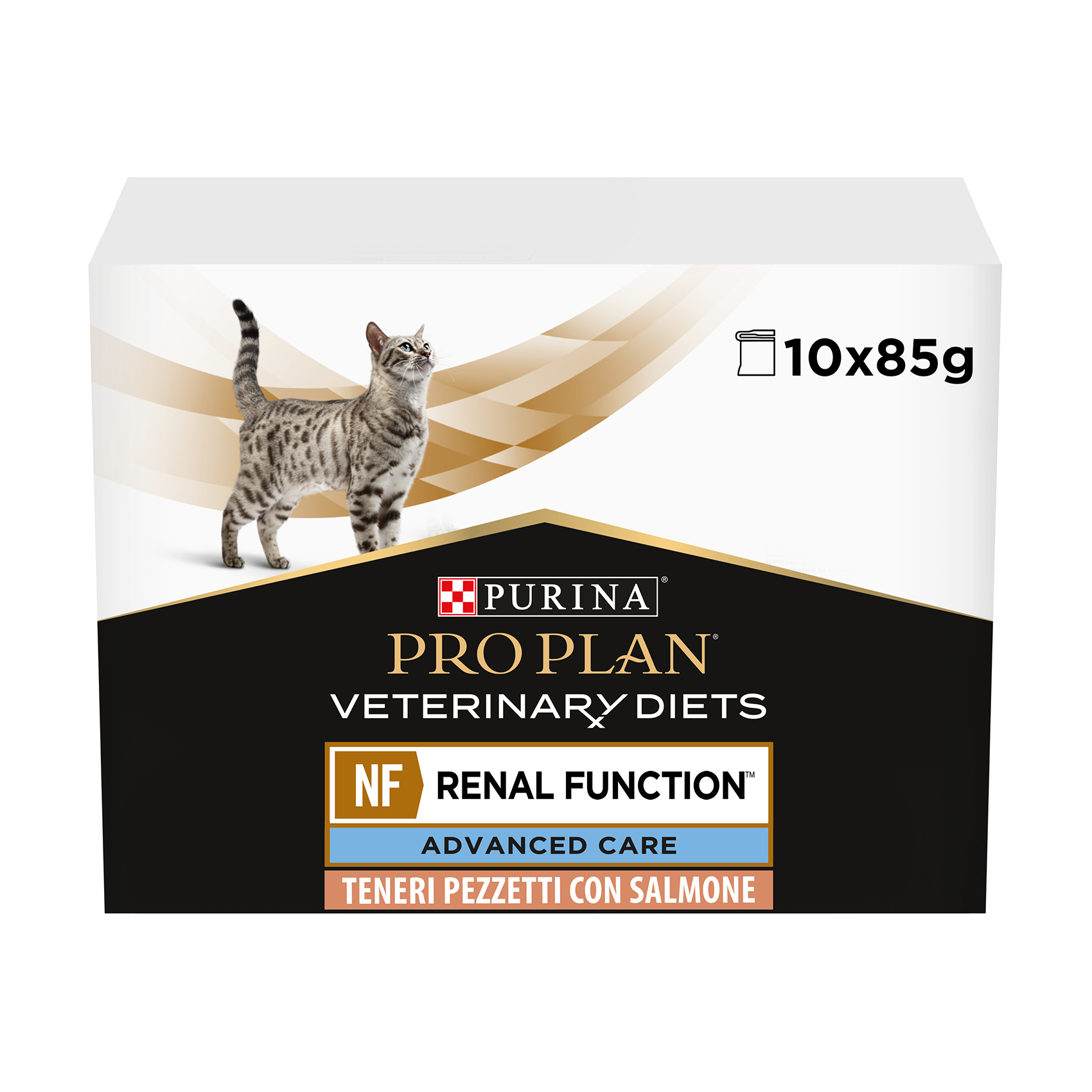 

Уцінка! Вологий корм для дорослих котів Pro Plan Veterinary Diets NF Renal Function Advanced Care для підтримання функції нирок, з лососем, 10*85 г