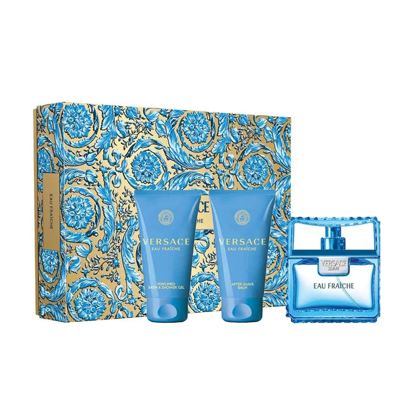 

Уцінка! Парфумований набір Versace Man Eau Fraiche чоловічий (туалетна вода, 50 мл + гель для душу, 50 мл + бальзам після гоління, 50 мл)