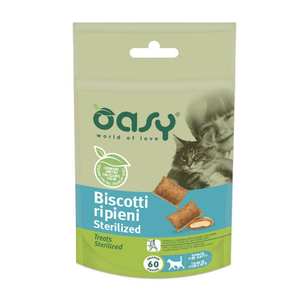 

Ласощі для стерилізованих кішок Oasy Treats Sterilized з куркою, 60 г