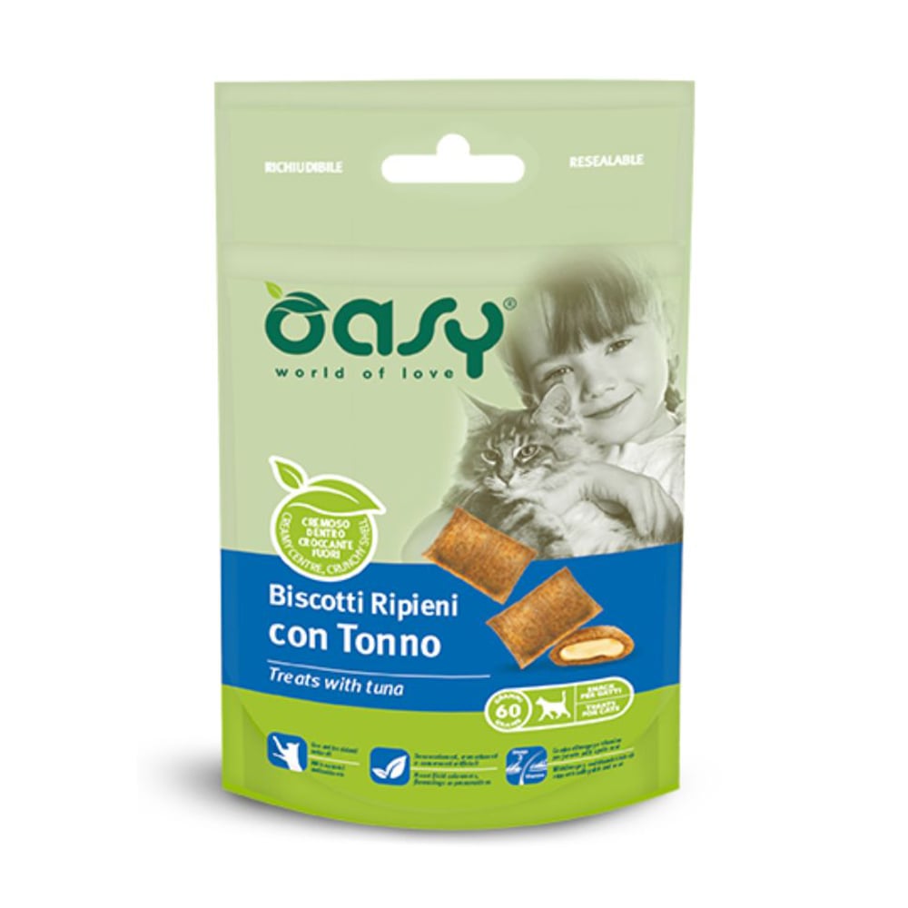 

Уцінка! Ласощі для котів Oasy Treats з тунцем, 60 г