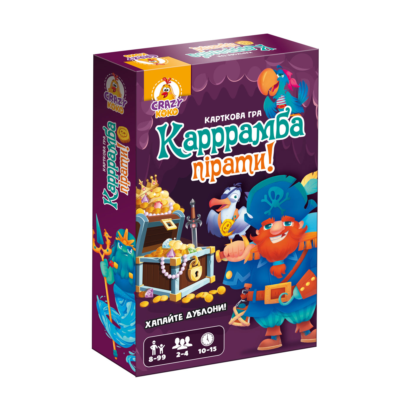 

Настільна гра Vladi Toys Карррамба пірати! 11.5*4*18.5 см, від 8 років, 62 елементи (VT8077-07)
