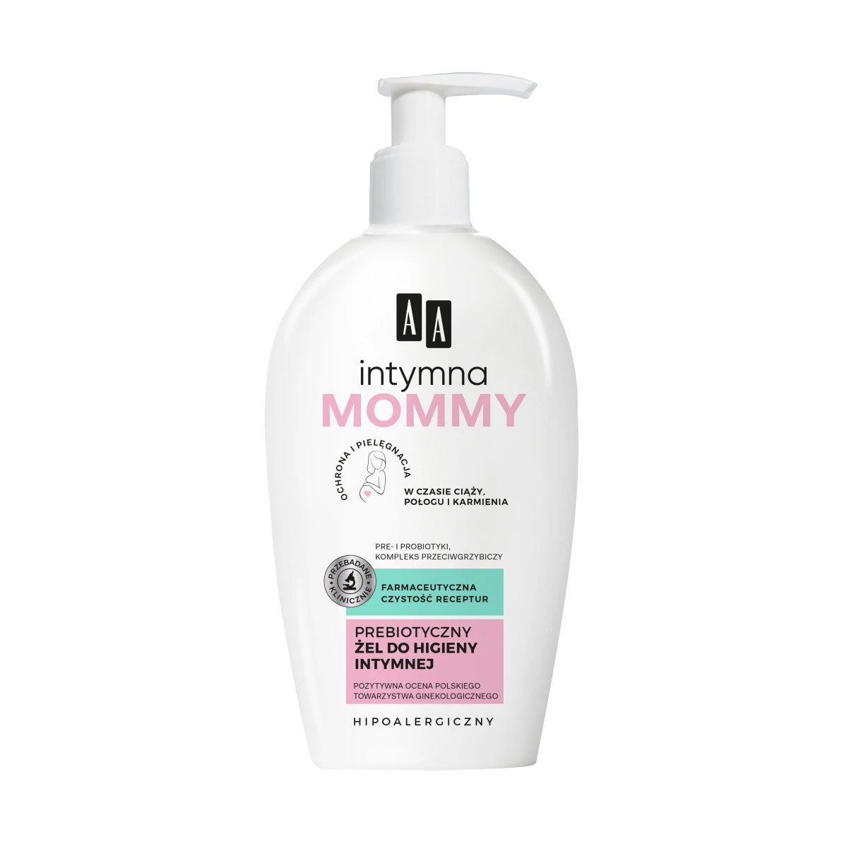 

Гель для інтимної гігієни AA Intymna Mommy Prebiotic Intimate Hygiene Gel для вагітних, після пологів та в період годування груддю, 300 мл