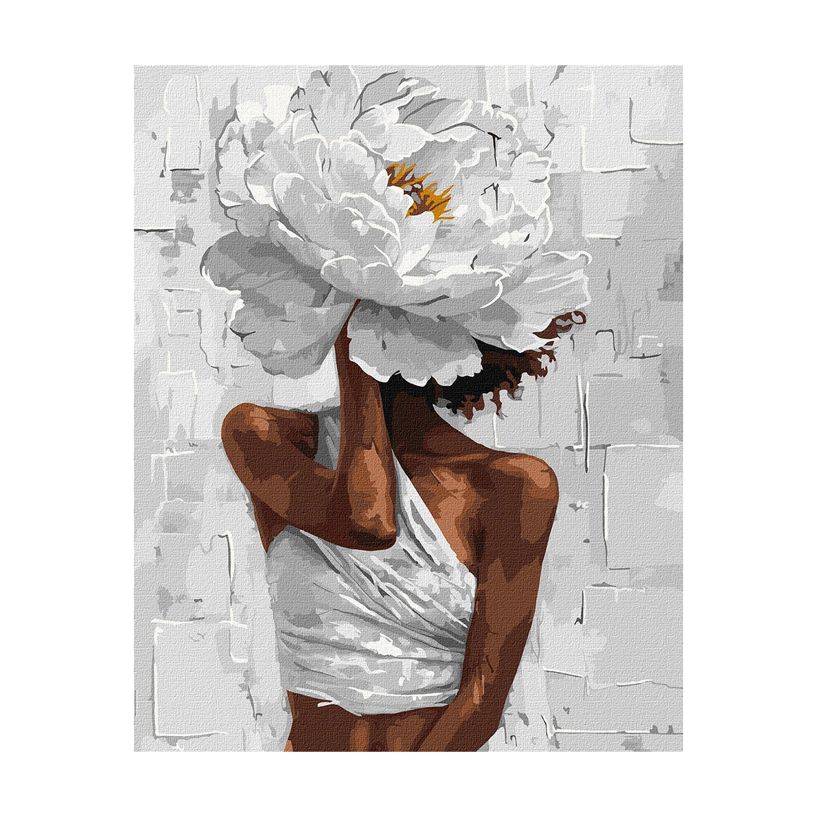 

Картина за номерами Ideyka Квітковий образ з фарбами металік, 40*50 см (KHO8503)