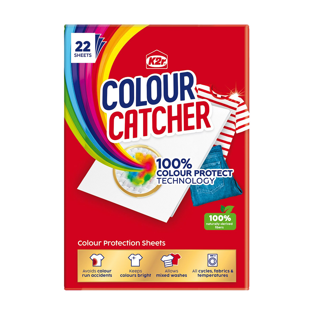Уцінка! Кольоропоглинальні серветки K2r Colour Catcher, 22 шт
