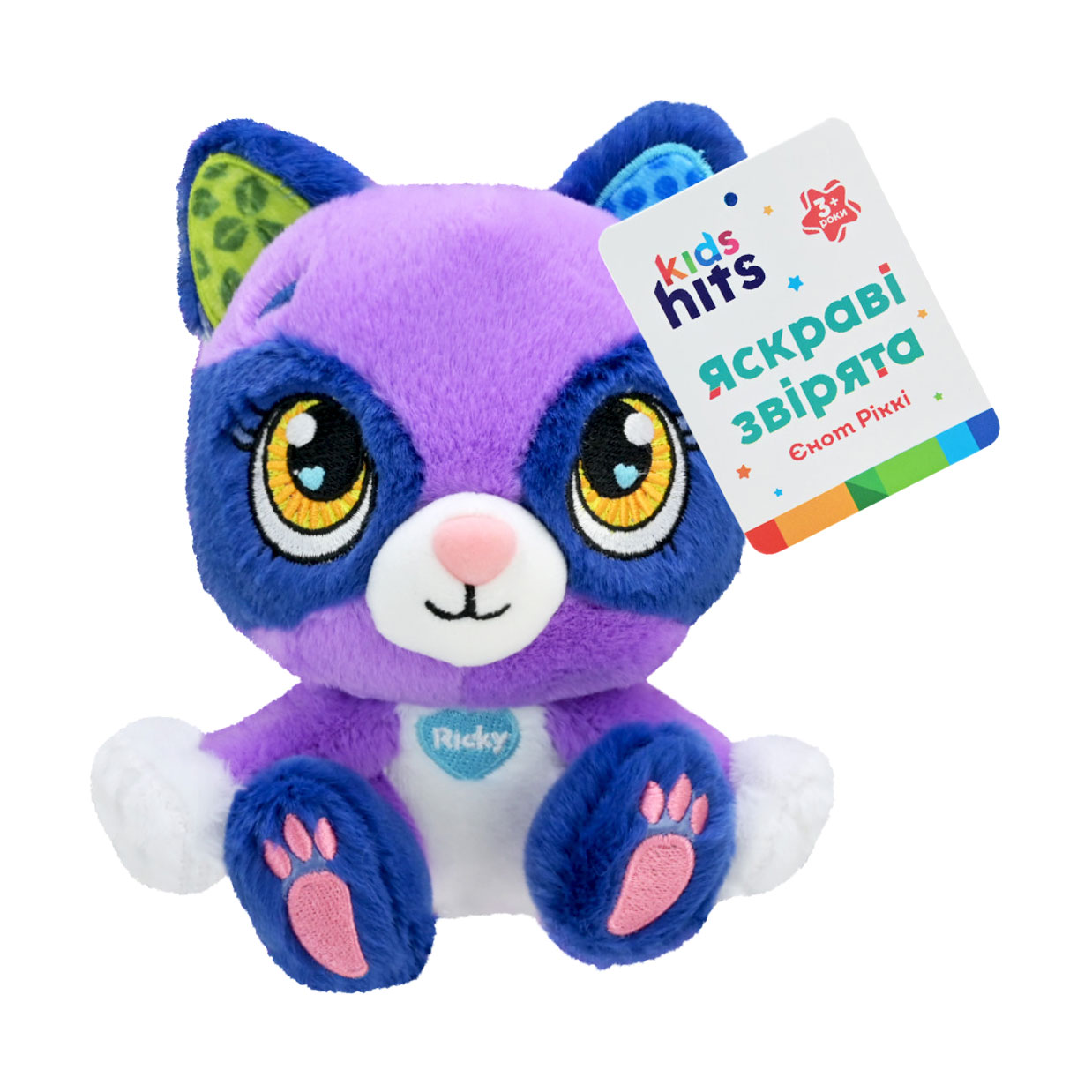 

М'яка іграшка Kids Hits Brightmals Єнот Ріккі, від 3 років, 15 см (KH62/004)