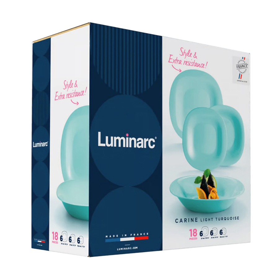 

Уцінка! Столовий сервіз Luminarc Carine Light Turquoise, 18 предметів (P7628)