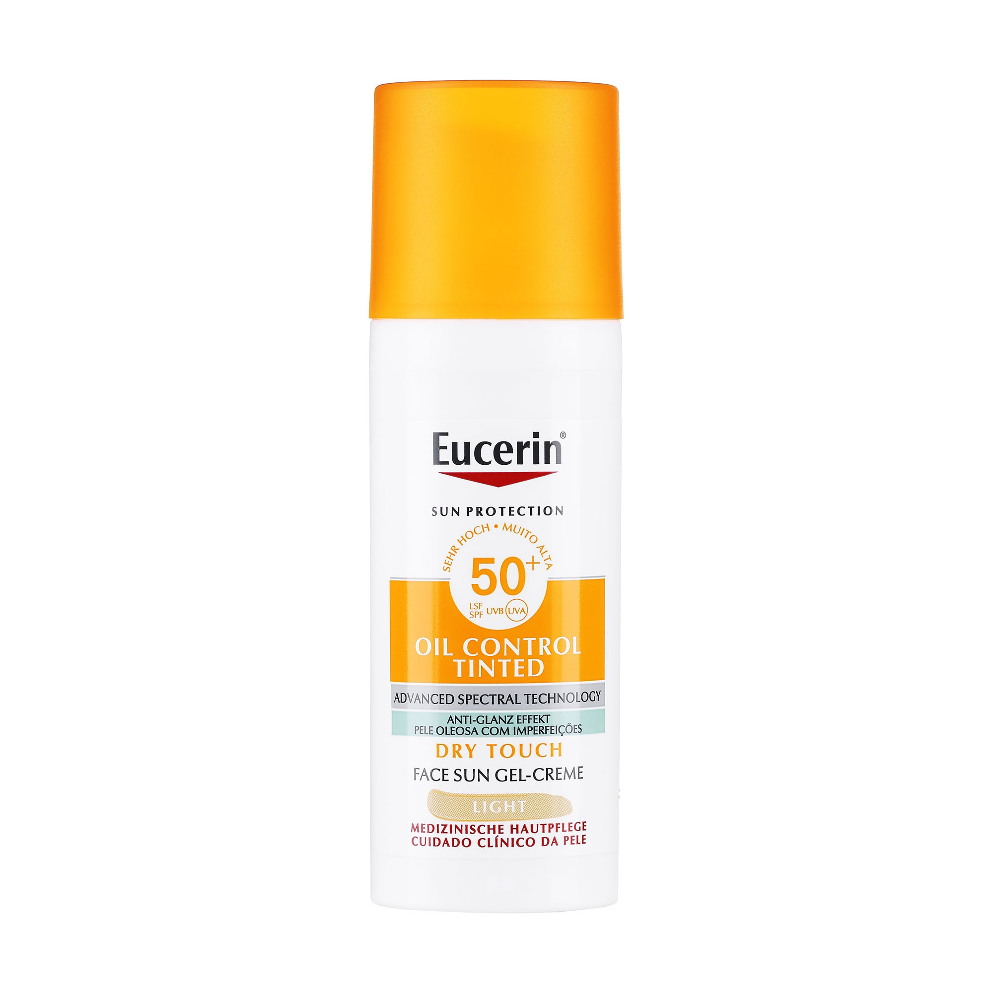 

Сонцезахисний гель-крем для обличчя Eucerin Oil Control Tinted Dry Touch Sun Gel-Cream SPF 50+, Light, 50 мл