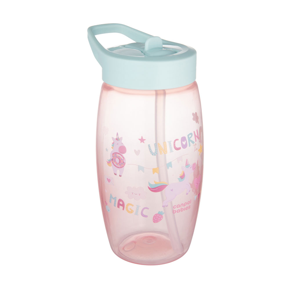 

Поїльник Canpol Babies Єдинороги, зі складним носиком, рожевий, від 4 років, 400 мл (56/618_pin)
