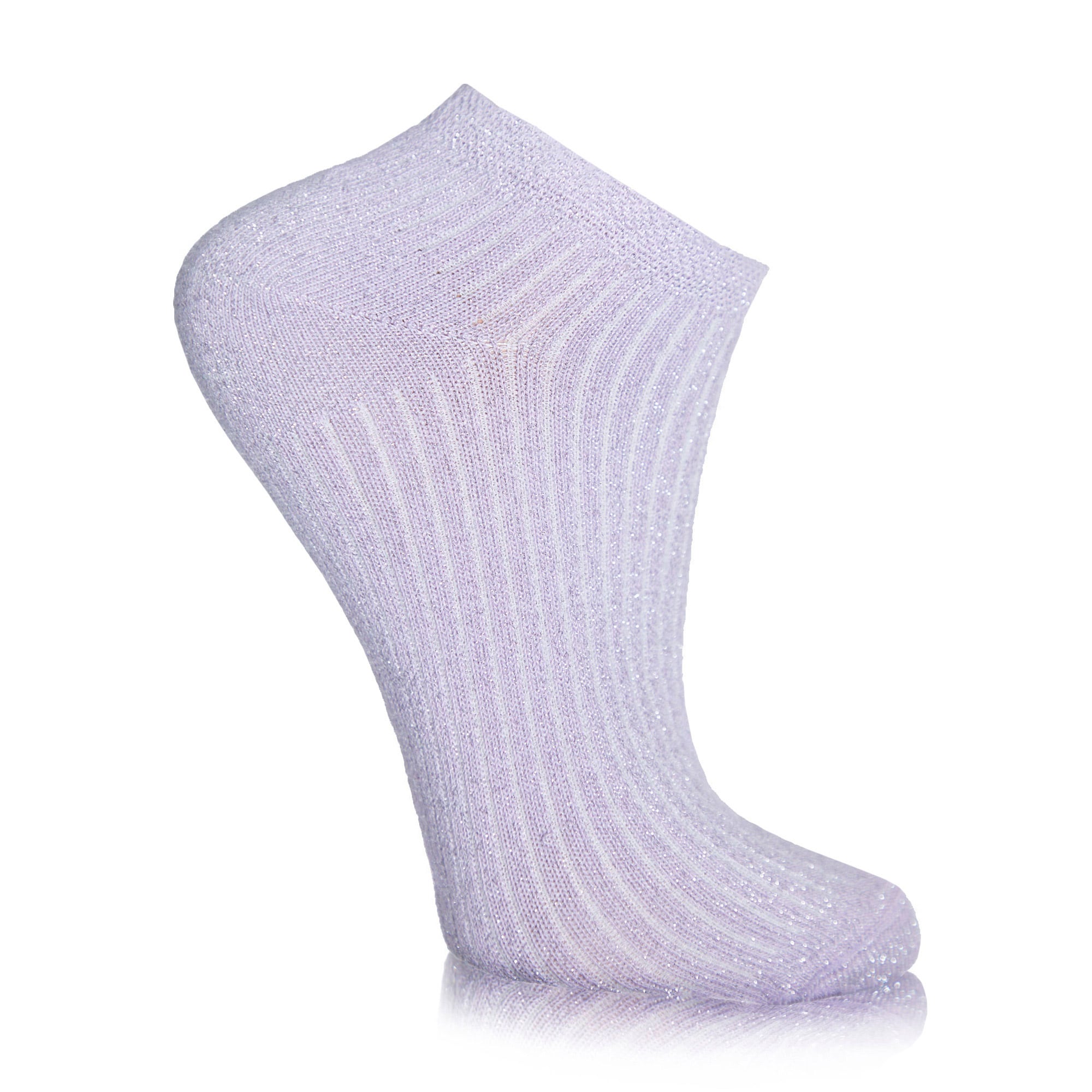 

Шкарпетки жіночі AmiGА укорочені, з люрексом, лілові, розмір 23-25