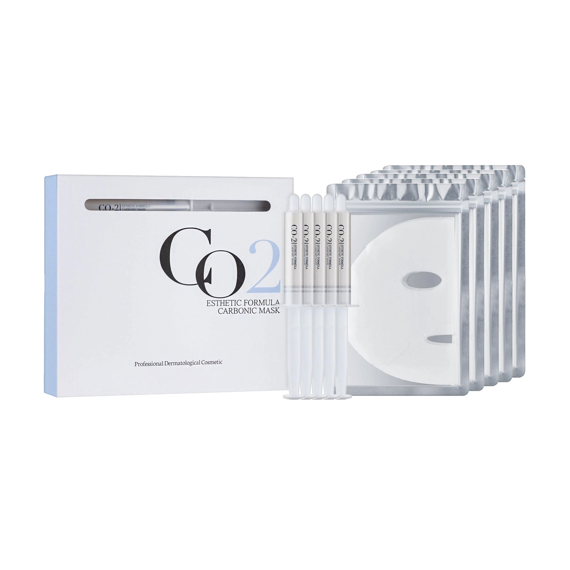 

Уцінка! Набір для карбокситерапії обличчя Esthetic House CO2 Esthetic Formula Carbonic Mask (гель-активатор, 5*25 мл + тканинна маска, 5 шт)