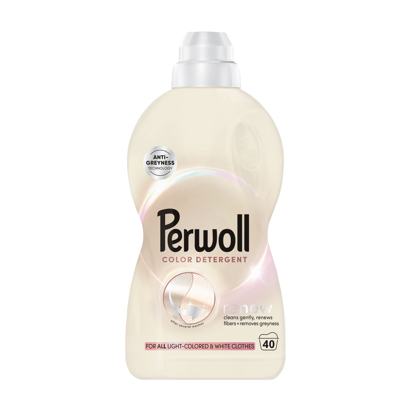 

Гель для прання Perwoll Renew Color Detergent для світлих та білих речей, 40 циклів прання, 2 л