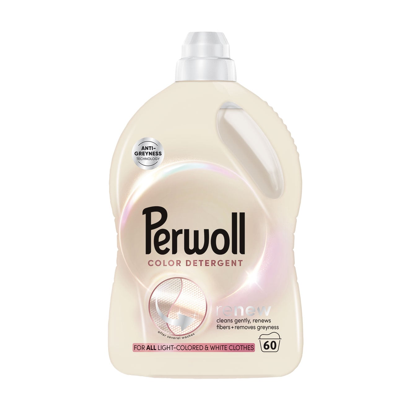

Уцінка! Гель для прання Perwoll Renew Color Detergent для світлих та білих речей, 60 циклів прання, 3 л