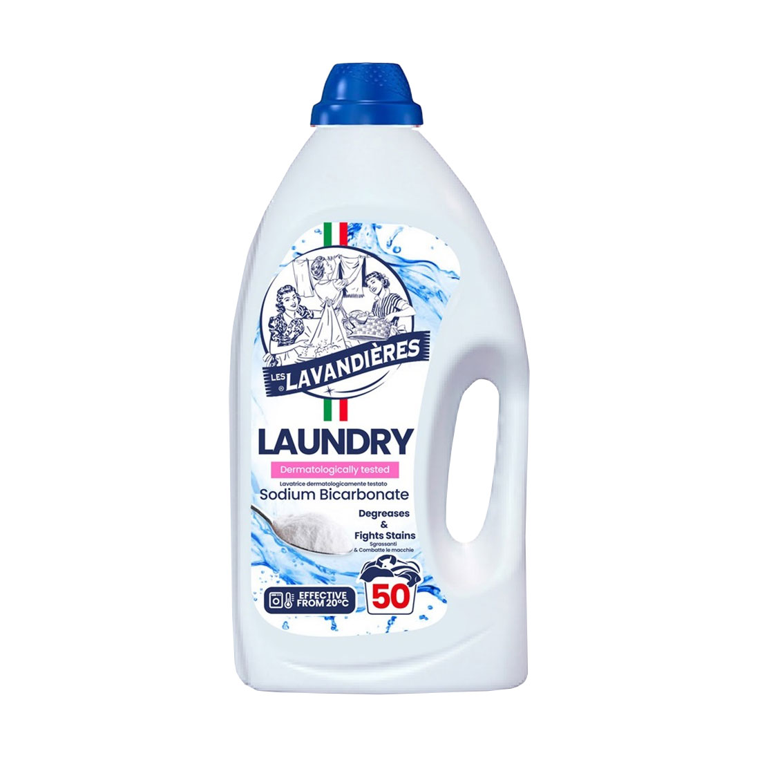 

Гель для прання Les Lavandieres Універсальний, з бікарбонатом натрію, 50 циклів прання, 2.25 л