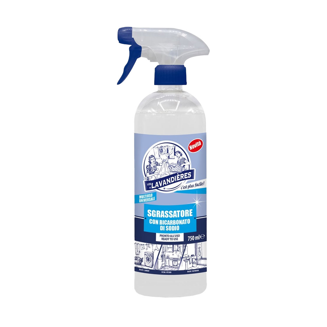 

Уцінка! Універсальний очищувальний спрей-знежирювач Les Lavandieres із бікарбонатом натрію, 750 мл